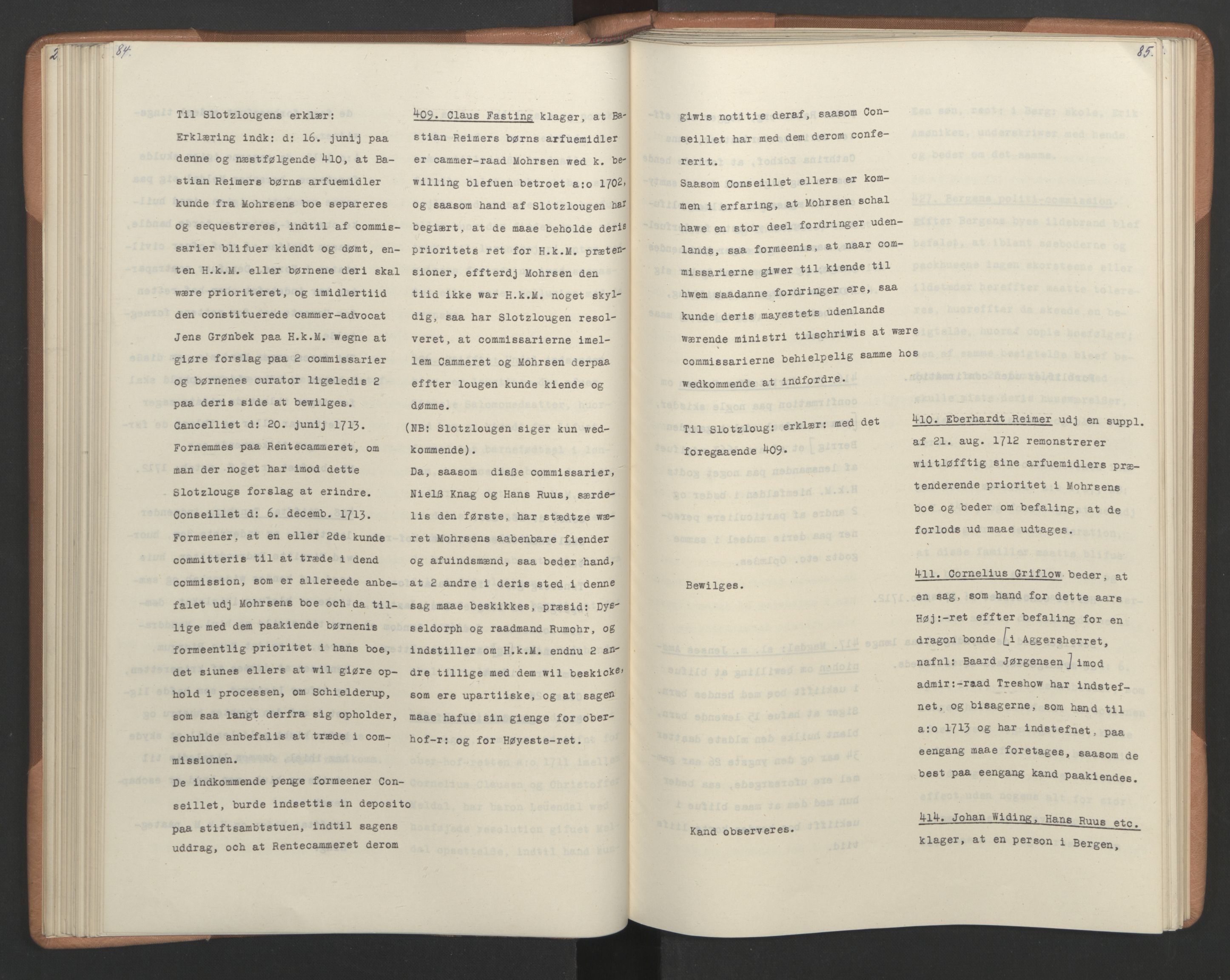 Avskriftsamlingen, AV/RA-EA-4022/F/Fa/L0079: Supplikker, 1712-1713, s. 97