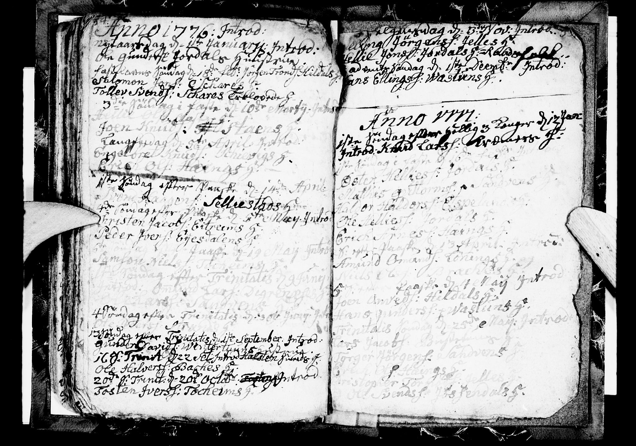 Odda Sokneprestembete, SAB/A-77201/H/Hab: Klokkerbok nr. A 1, 1775-1778, s. 84-85