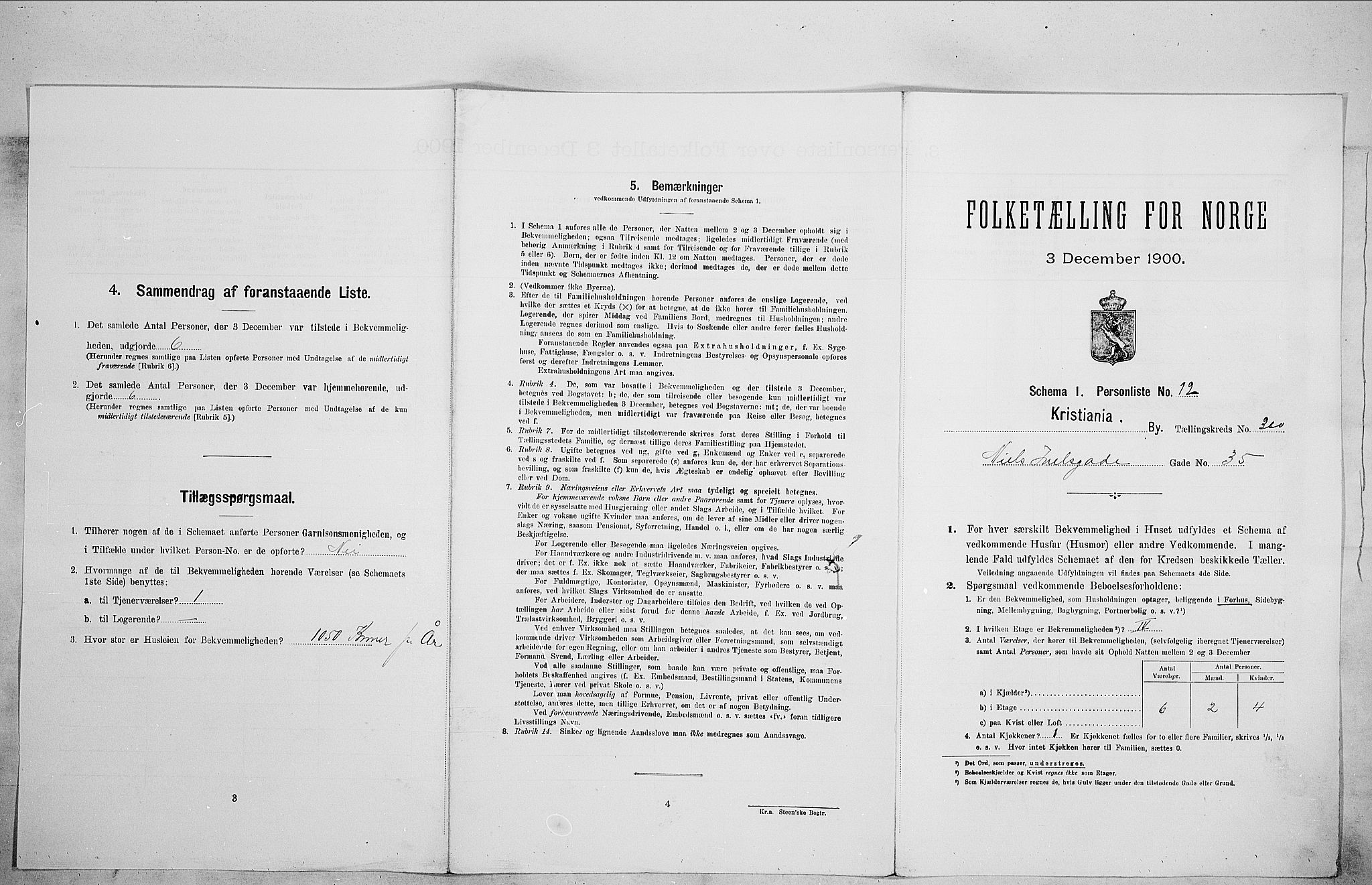 SAO, Folketelling 1900 for 0301 Kristiania kjøpstad, 1900, s. 63949