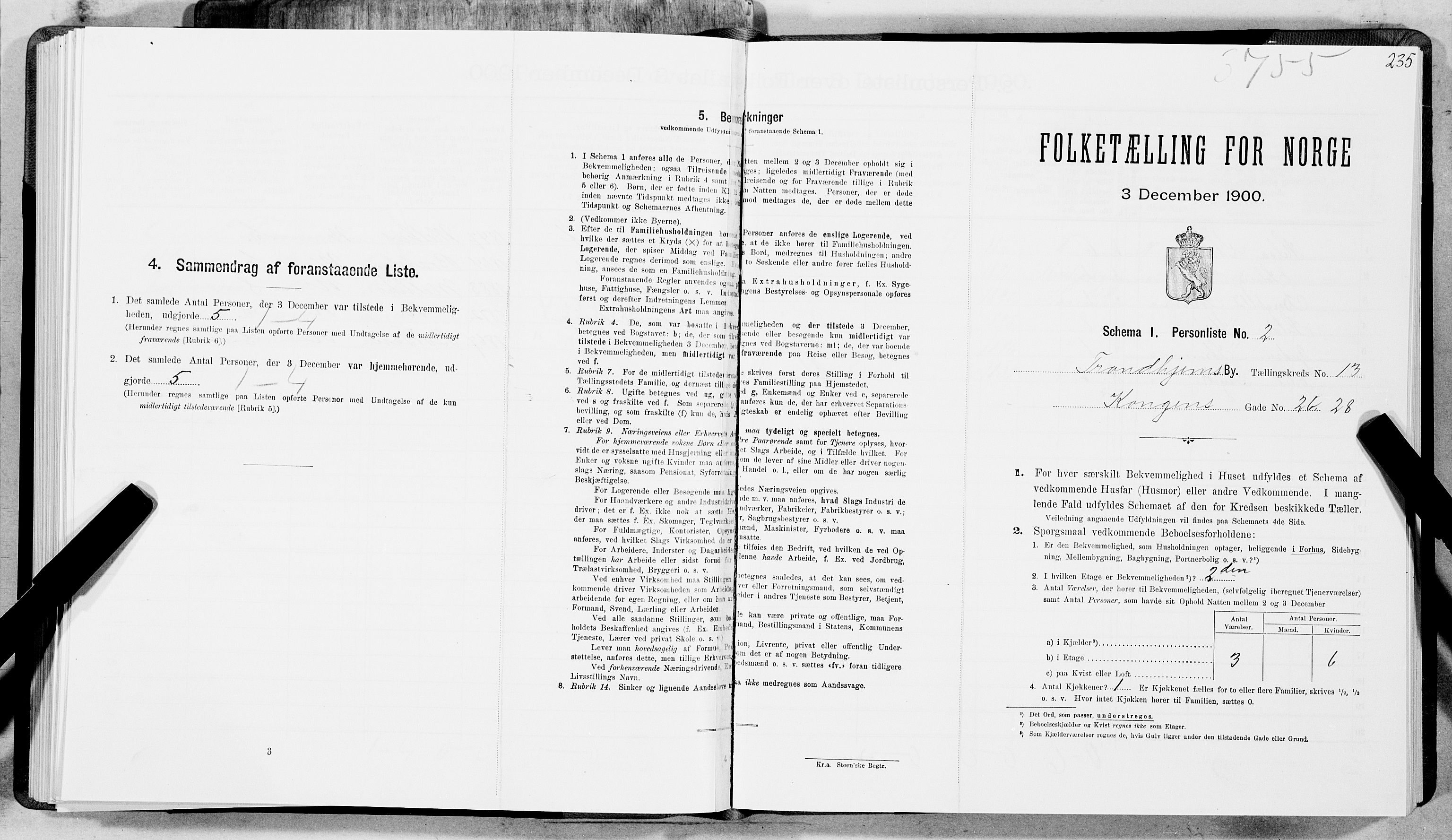 SAT, Folketelling 1900 for 1601 Trondheim kjøpstad, 1900, s. 2274