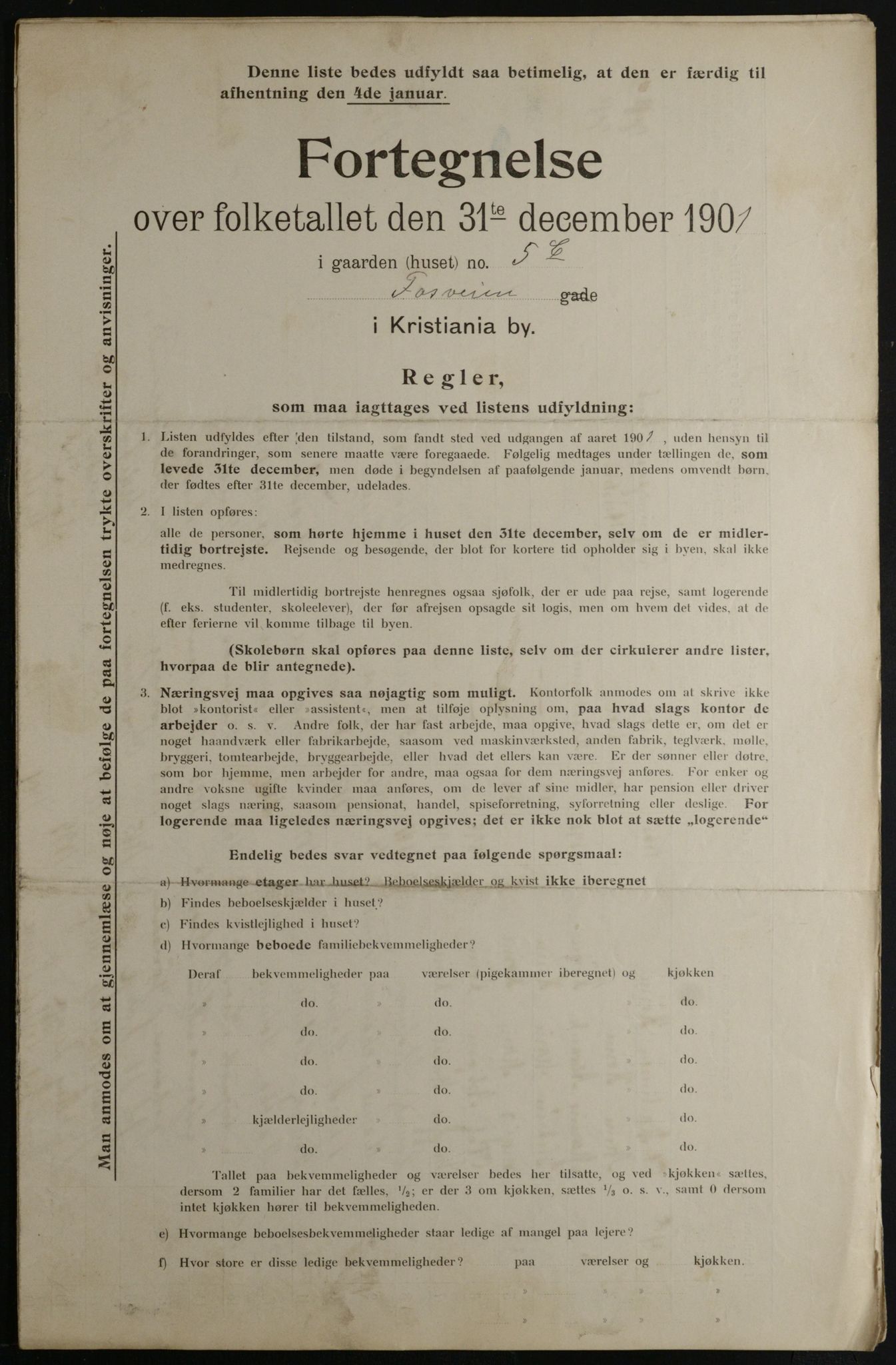 OBA, Kommunal folketelling 31.12.1901 for Kristiania kjøpstad, 1901, s. 4038