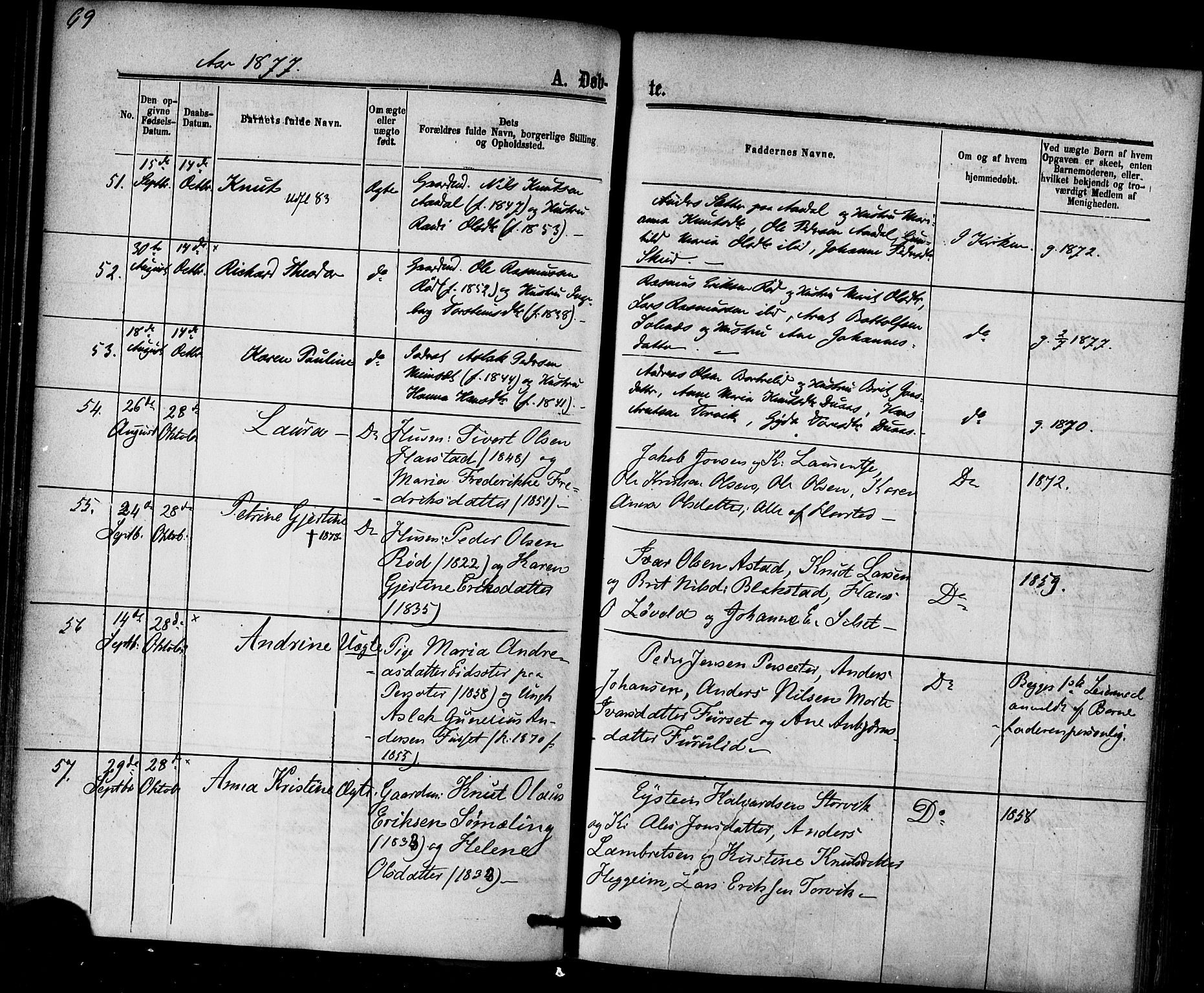 Ministerialprotokoller, klokkerbøker og fødselsregistre - Møre og Romsdal, AV/SAT-A-1454/584/L0966: Ministerialbok nr. 584A06, 1869-1878, s. 69