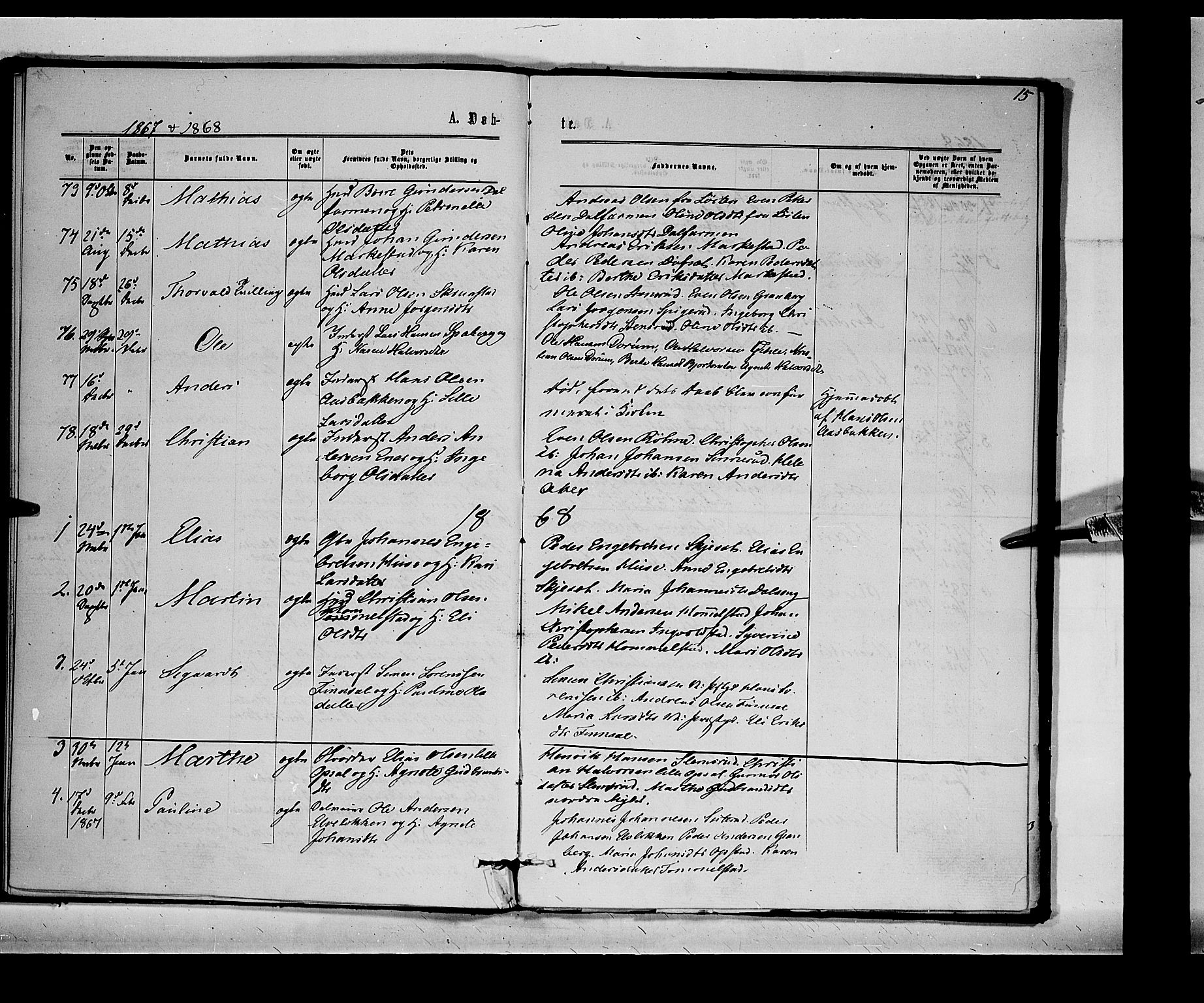 Vang prestekontor, Hedmark, AV/SAH-PREST-008/H/Ha/Haa/L0014: Ministerialbok nr. 14, 1866-1870, s. 15