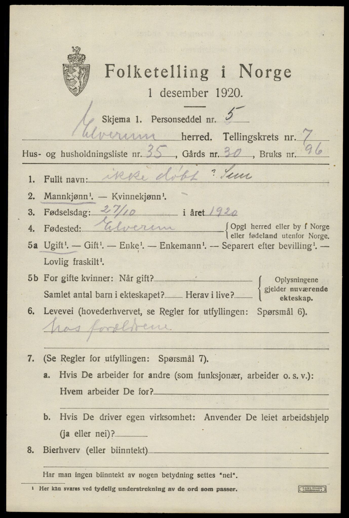 SAH, Folketelling 1920 for 0427 Elverum herred, 1920, s. 11390