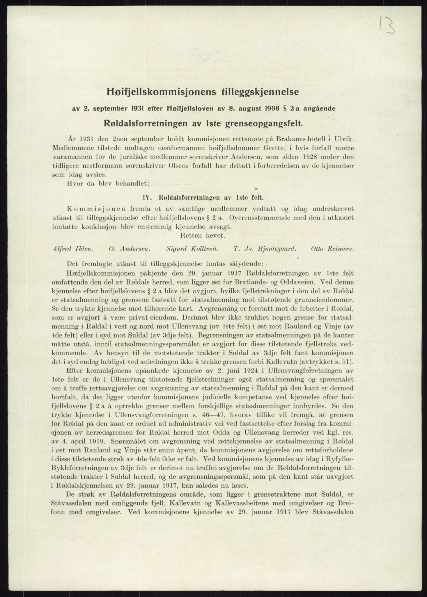 Høyfjellskommisjonen, AV/RA-S-1546/X/Xa/L0001: Nr. 1-33, 1909-1953, s. 854