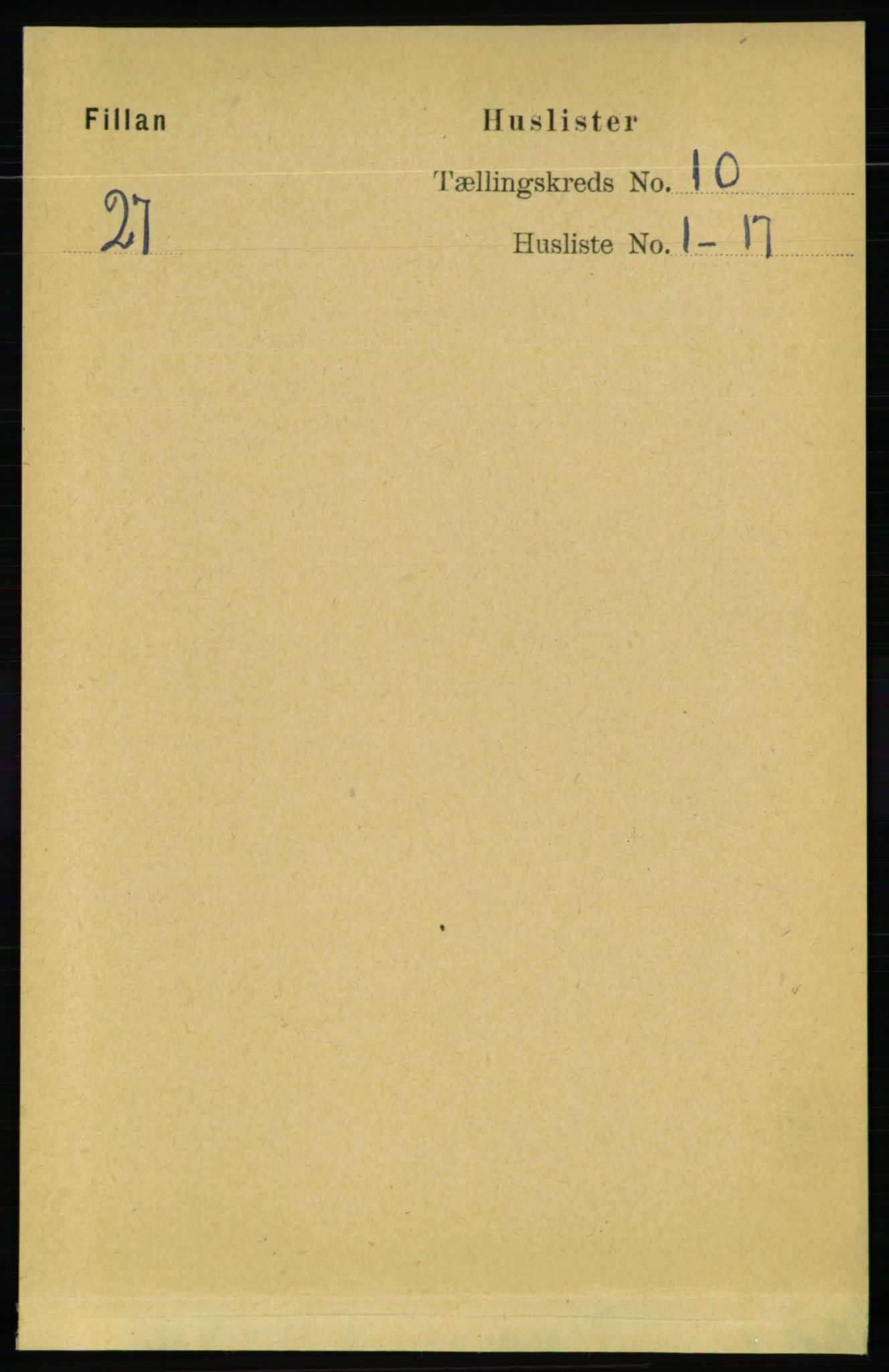 RA, Folketelling 1891 for 1616 Fillan herred, 1891, s. 2758