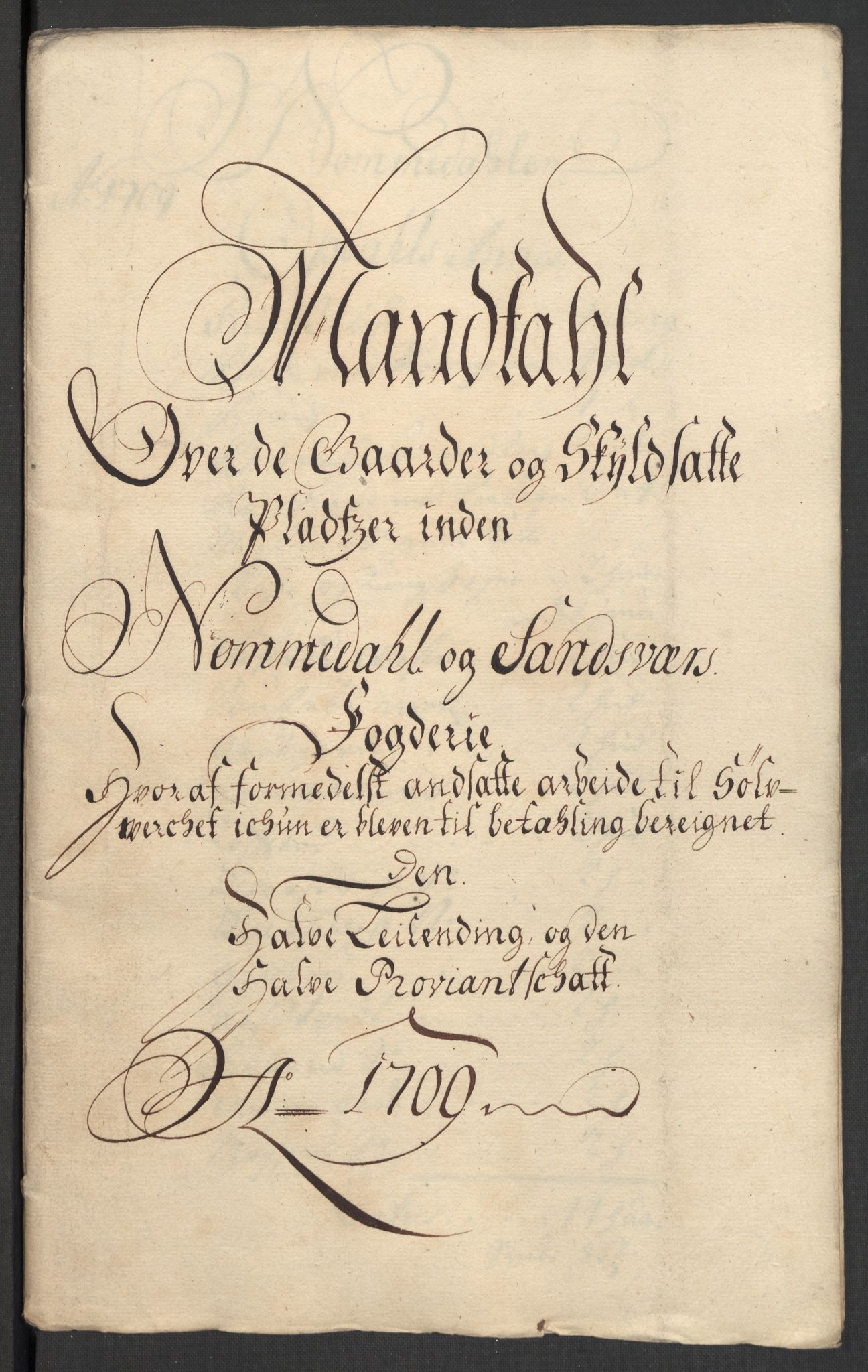 Rentekammeret inntil 1814, Reviderte regnskaper, Fogderegnskap, AV/RA-EA-4092/R24/L1585: Fogderegnskap Numedal og Sandsvær, 1709-1710, s. 45