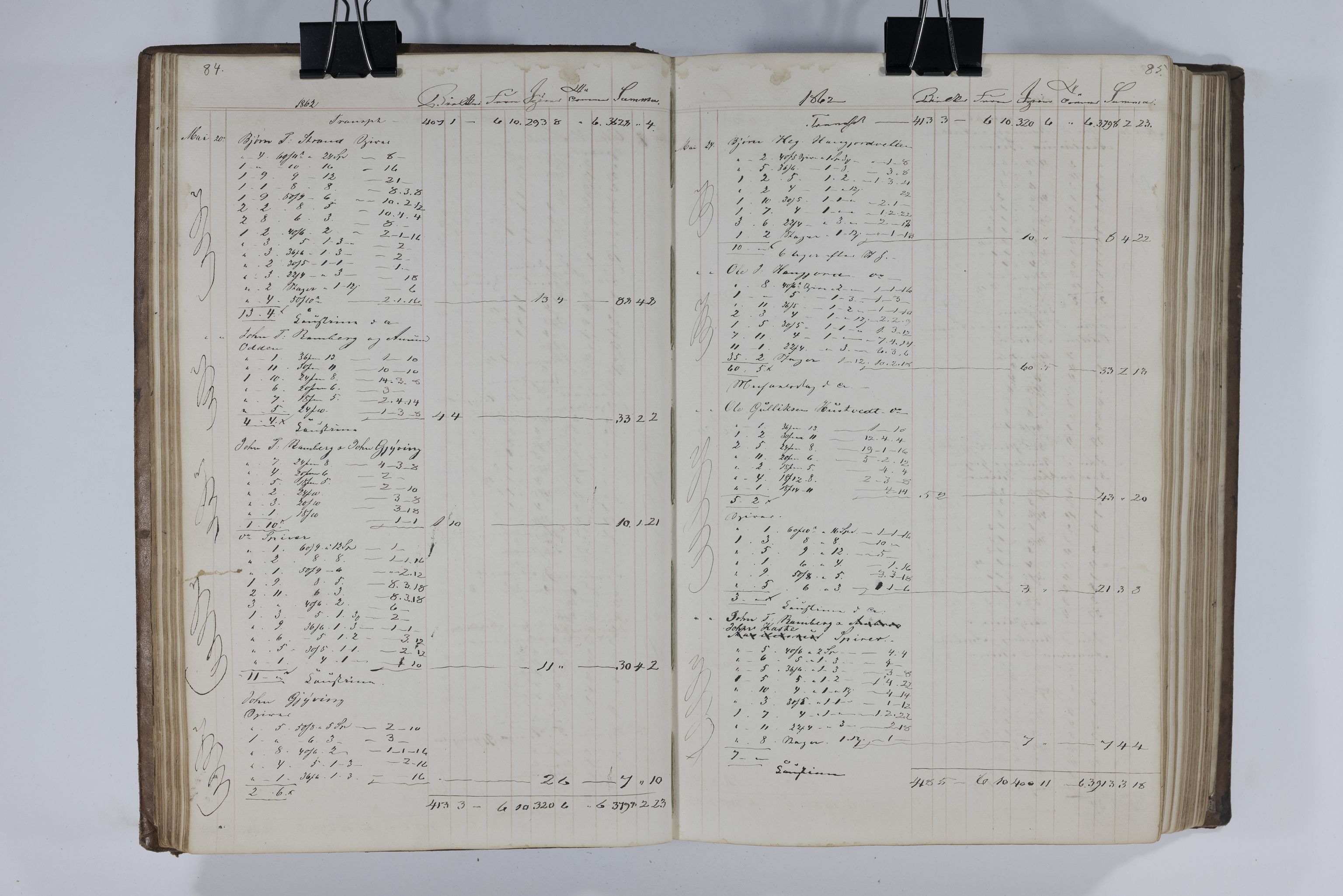 Blehr/ Kjellestad, TEMU/TGM-A-1212/E/Ea/L0003: Merkebok, 1858-1869, s. 45