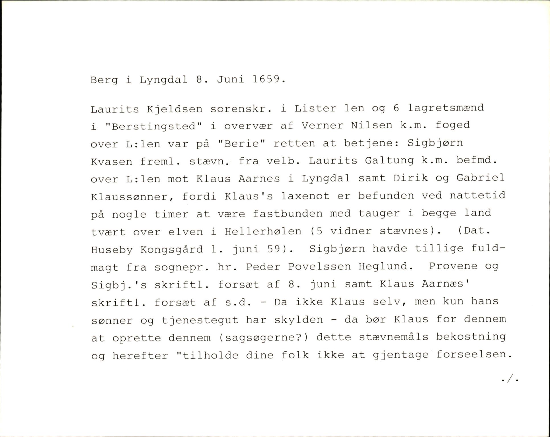 Riksarkivets diplomsamling, AV/RA-EA-5965/F35/F35k/L0003: Regestsedler: Prestearkiver fra Telemark, Agder, Vestlandet og Trøndelag, s. 295