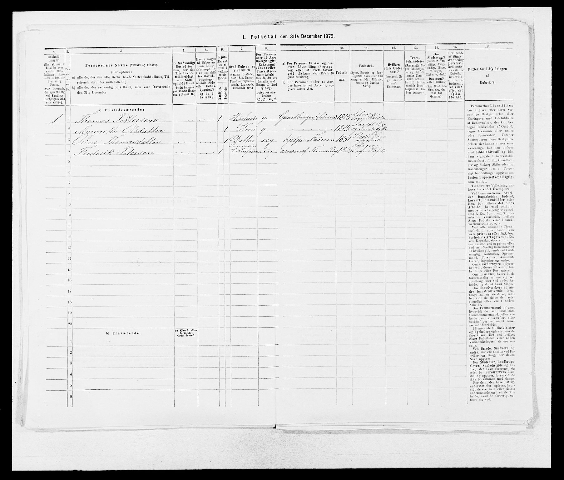 SAB, Folketelling 1875 for 1420P Sogndal prestegjeld, 1875, s. 213