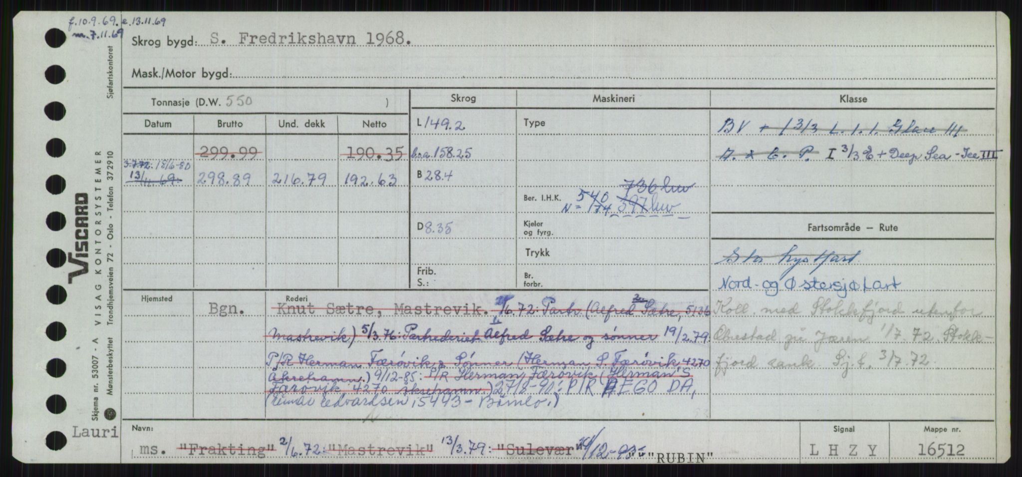 Sjøfartsdirektoratet med forløpere, Skipsmålingen, RA/S-1627/H/Ha/L0004/0002: Fartøy, Mas-R / Fartøy, Odin-R, s. 883