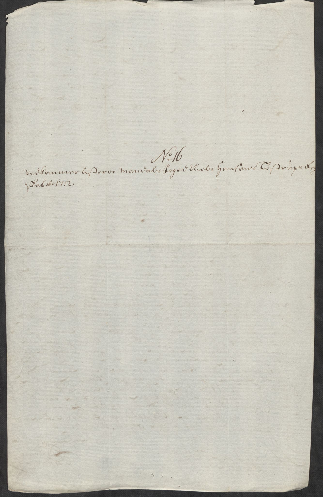 Rentekammeret inntil 1814, Reviderte regnskaper, Fogderegnskap, AV/RA-EA-4092/R43/L2555: Fogderegnskap Lista og Mandal, 1712, s. 196