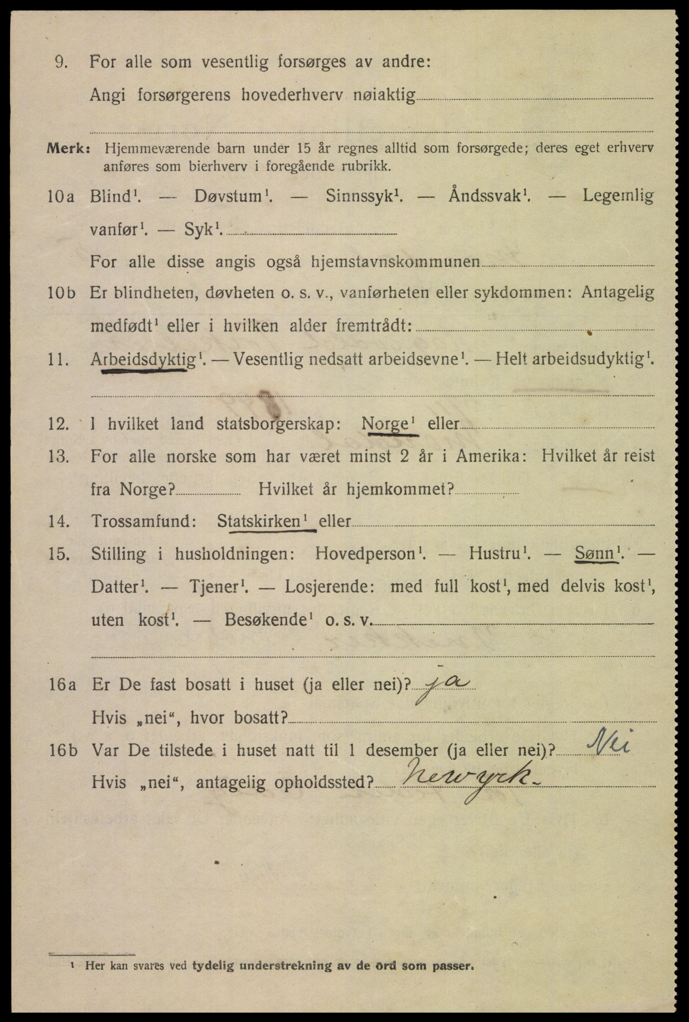 SAK, Folketelling 1920 for 1002 Mandal ladested, 1920, s. 8234