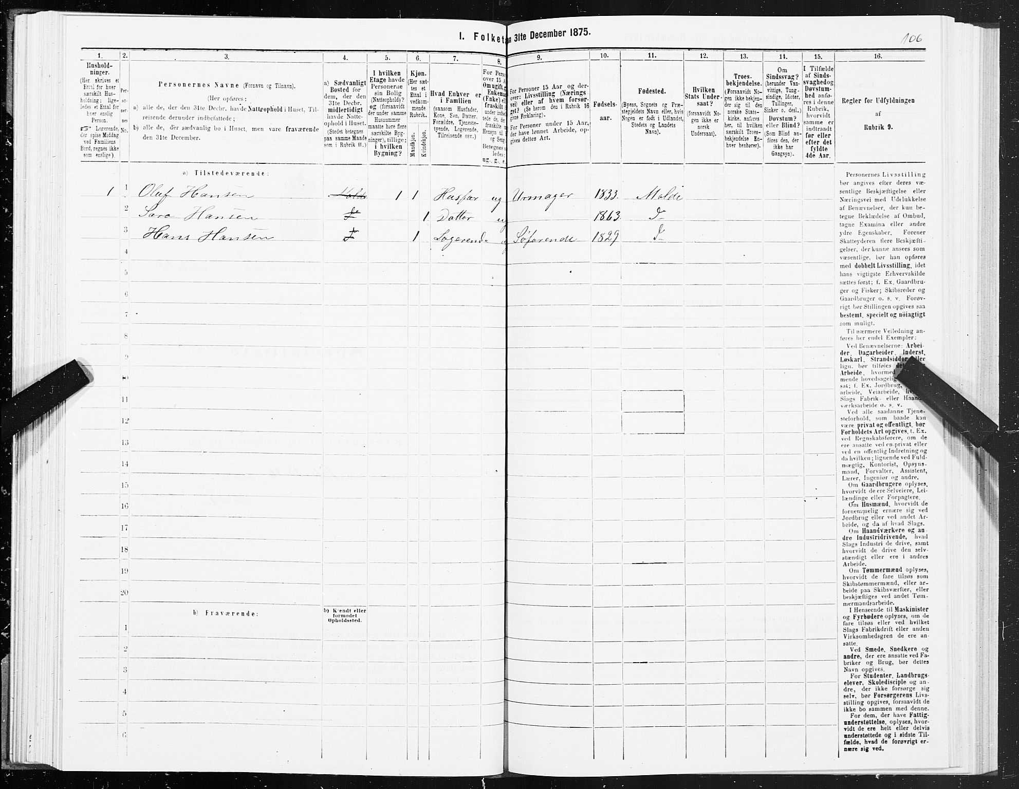 SAT, Folketelling 1875 for 1502P Molde prestegjeld, 1875, s. 1106