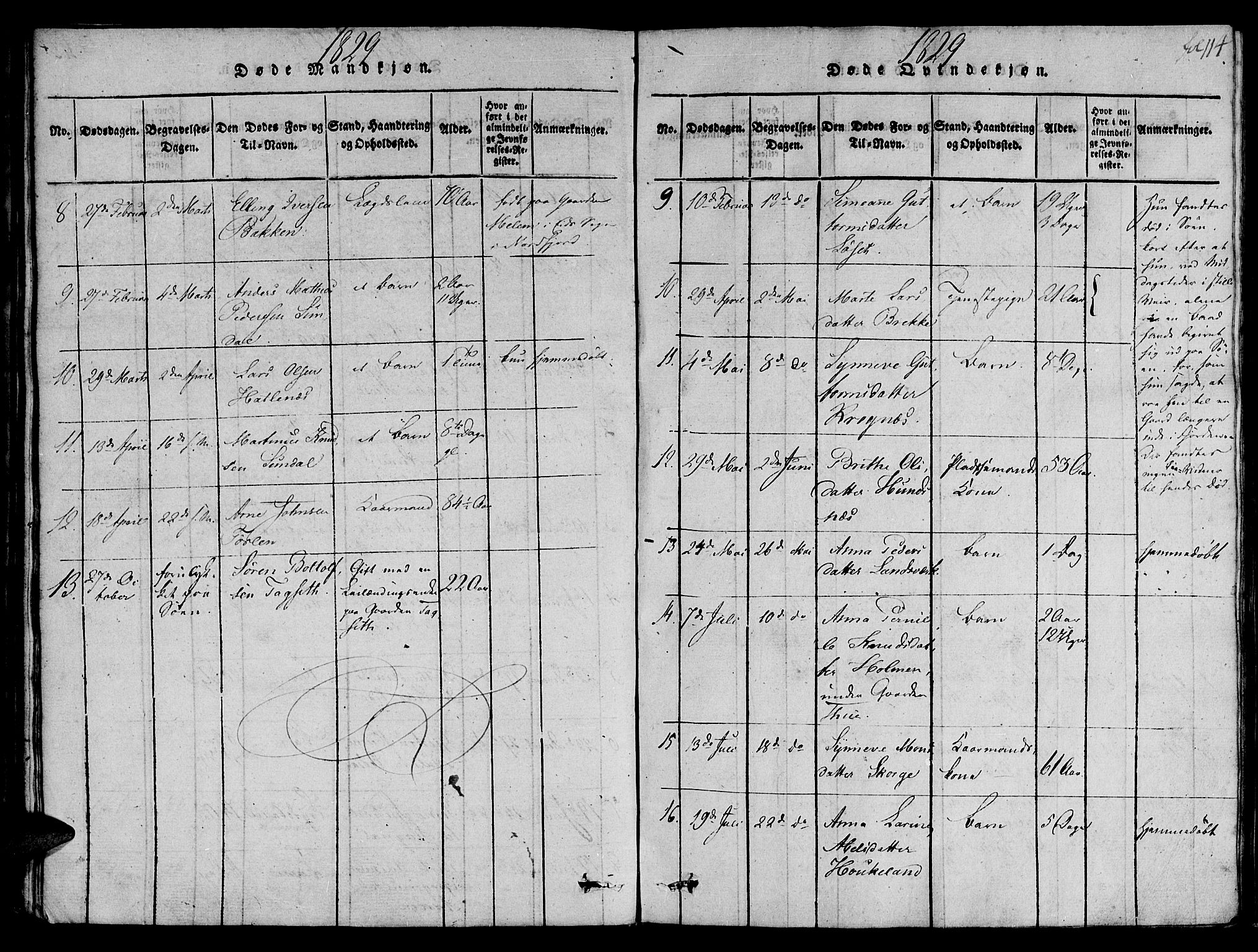 Ministerialprotokoller, klokkerbøker og fødselsregistre - Møre og Romsdal, AV/SAT-A-1454/501/L0004: Ministerialbok nr. 501A04, 1816-1831, s. 114