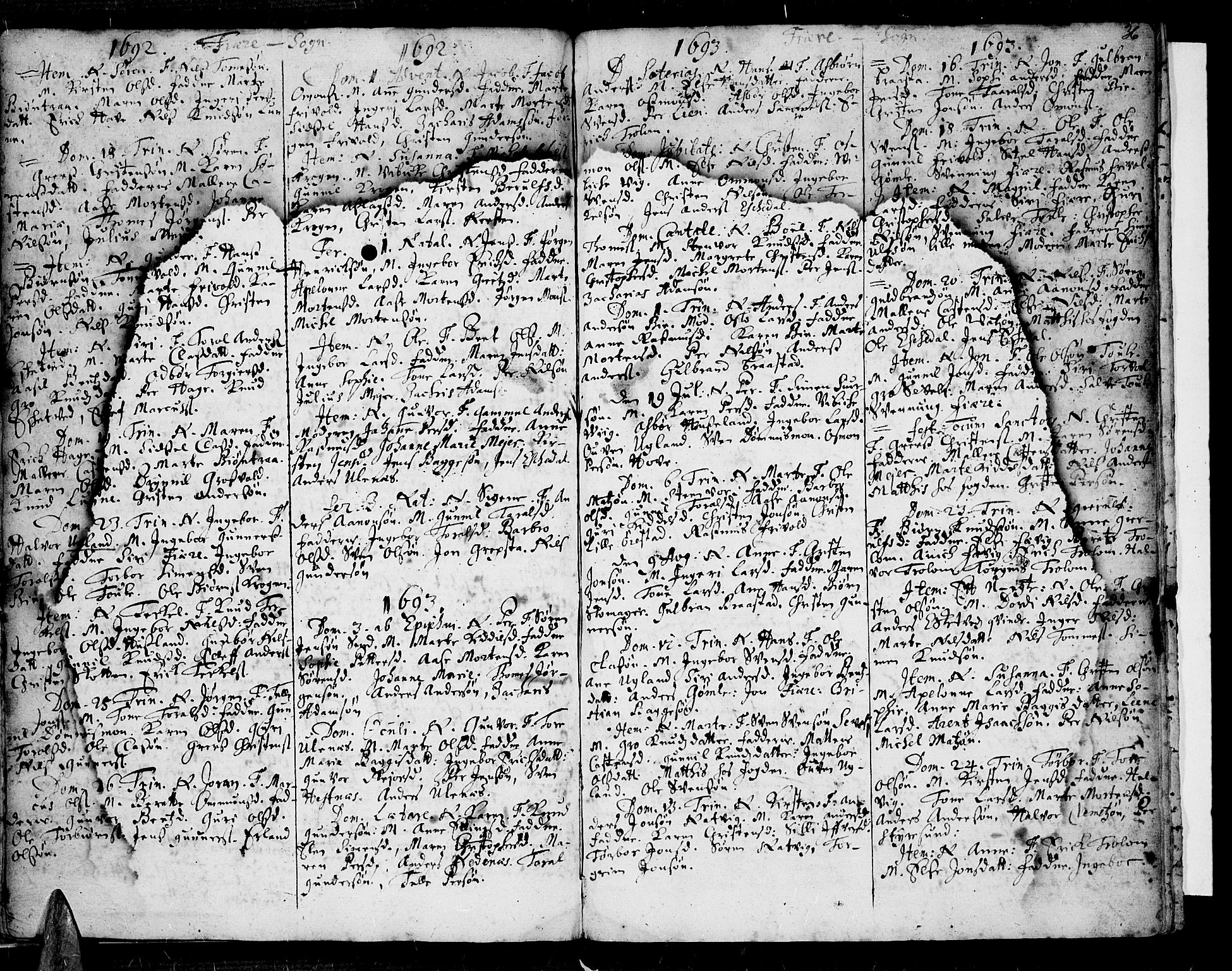 Øyestad sokneprestkontor, AV/SAK-1111-0049/F/Fa/L0001: Ministerialbok nr. A 1 /2, 1683-1695, s. 36