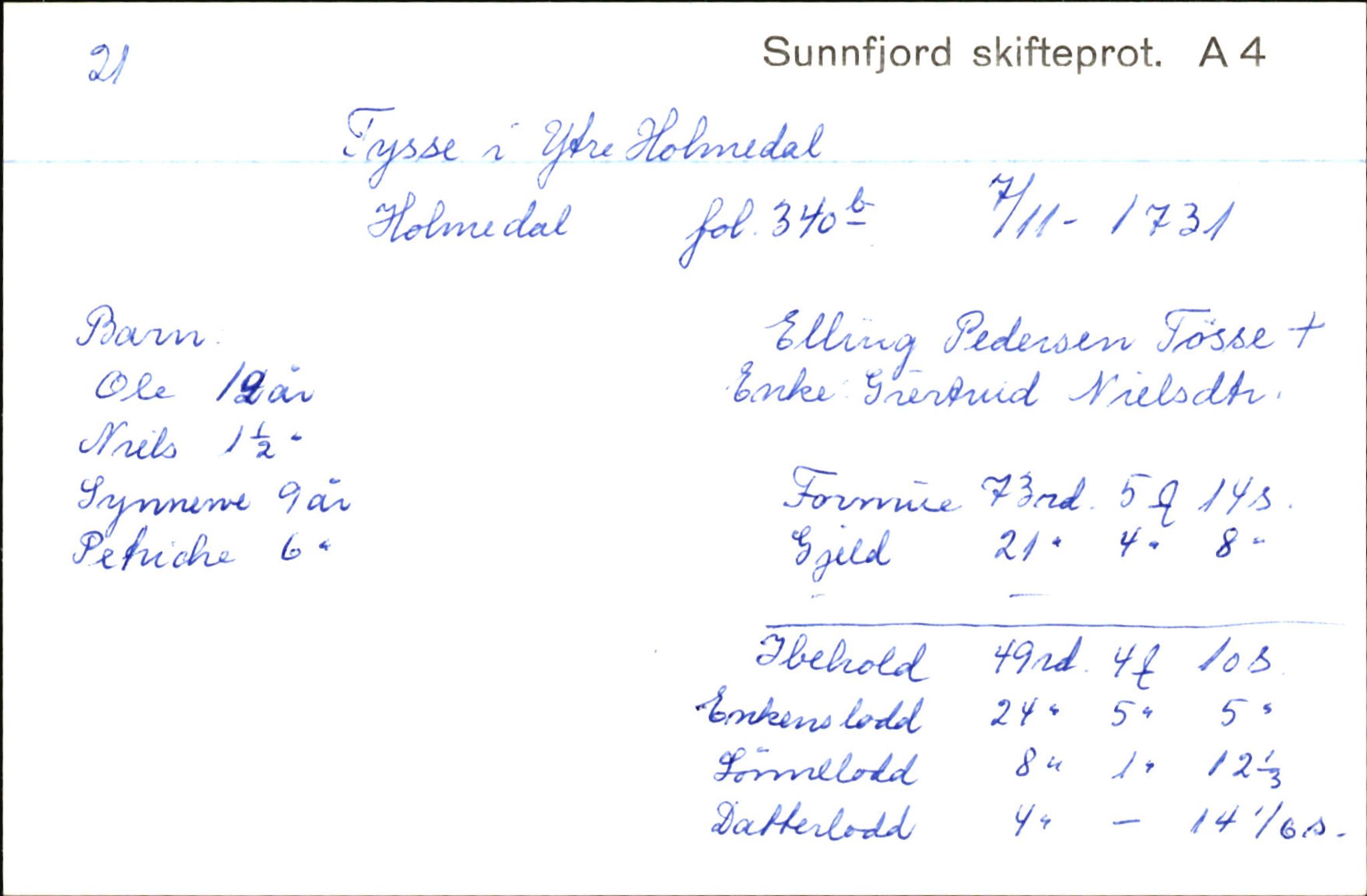 Skiftekort ved Statsarkivet i Bergen, SAB/SKIFTEKORT/003/L0003: Skifteprotokoll nr. 4-5, 1737-1751, s. 311