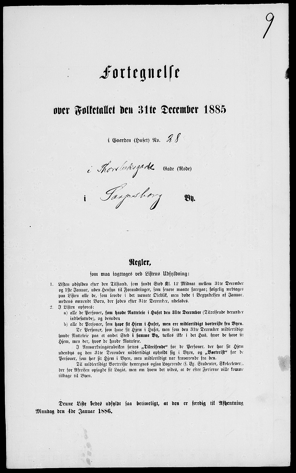 RA, Folketelling 1885 for 0102 Sarpsborg kjøpstad, 1885, s. 17
