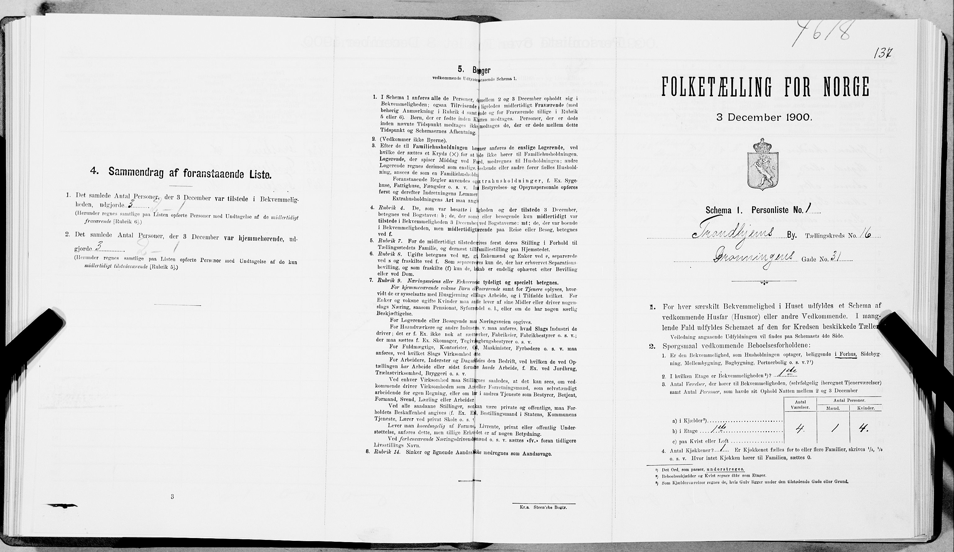 SAT, Folketelling 1900 for 1601 Trondheim kjøpstad, 1900, s. 2676