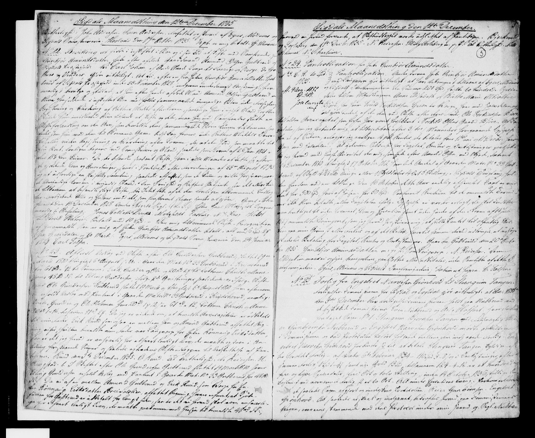 Eiker, Modum og Sigdal sorenskriveri, SAKO/A-123/G/Ga/Gaa/L0010a: Pantebok nr. I 10a, 1835-1838, s. 5