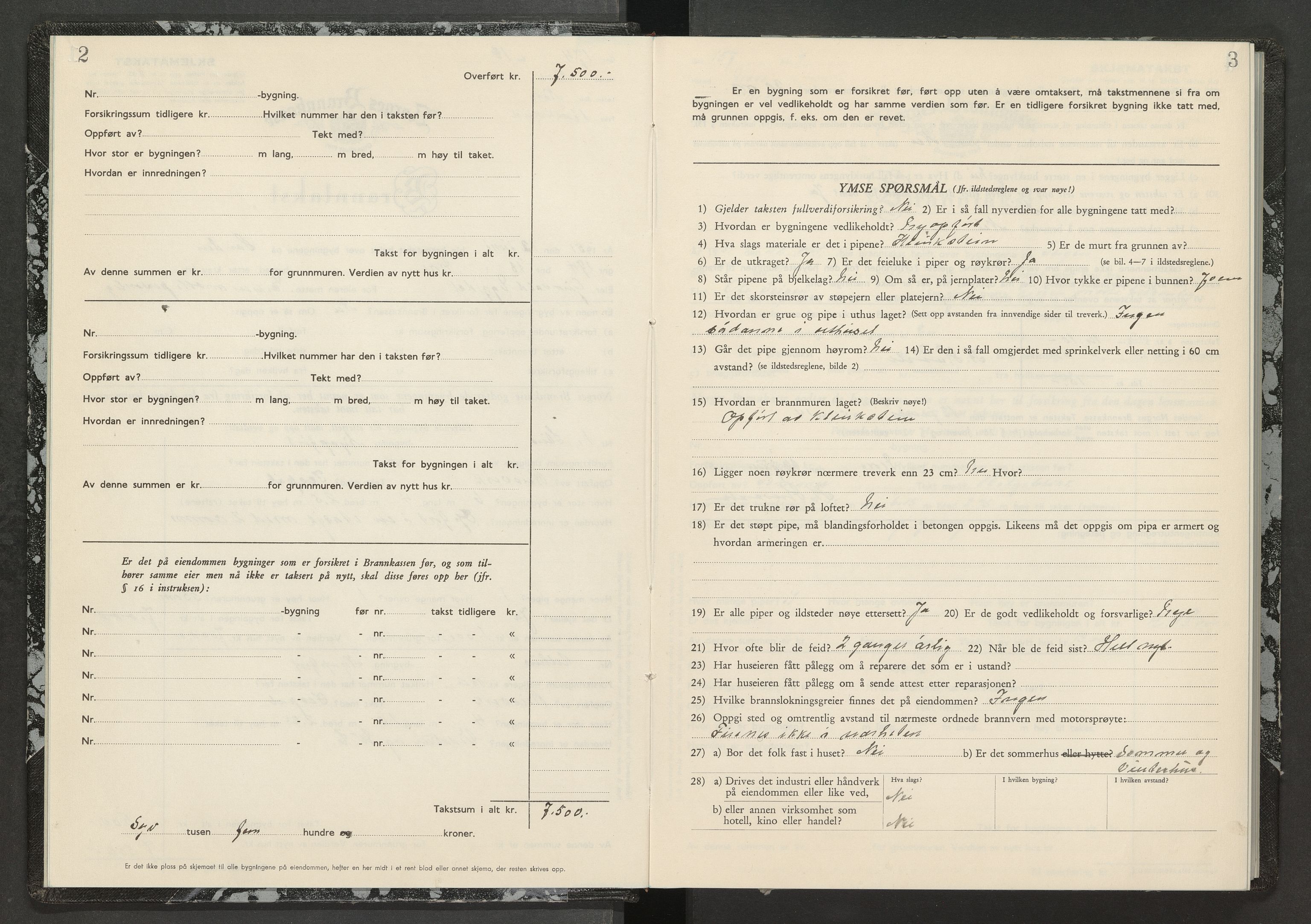 Nore lensmannskontor, AV/SAKO-A-520/Y/Yc/Ycb/L0002: Skjematakstprotokoll, 1951-1953