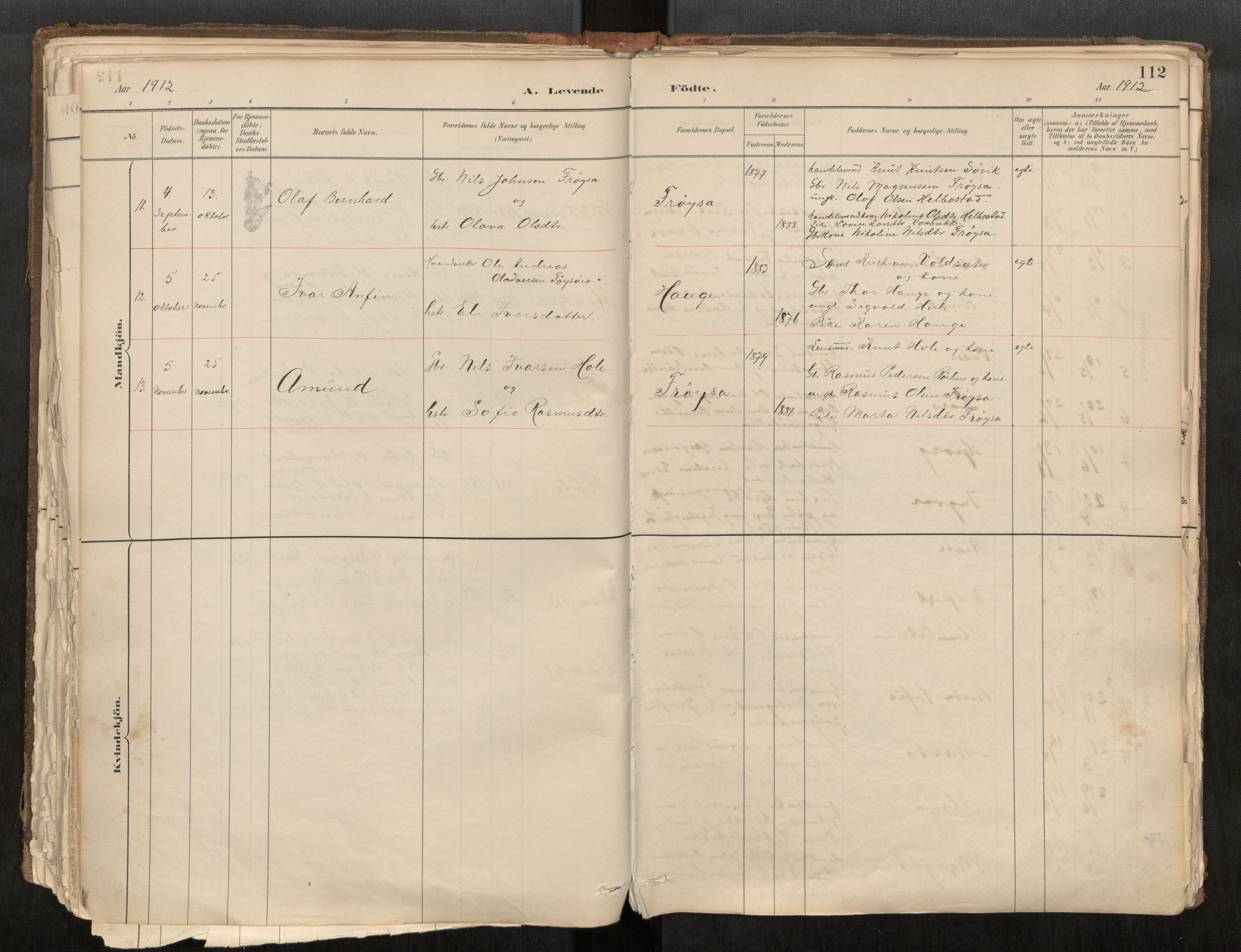 Sunnylven sokneprestkontor, AV/SAT-A-1007/H/Ha/Haa/L0002: Ministerialbok nr. 517A09, 1882-1939, s. 112