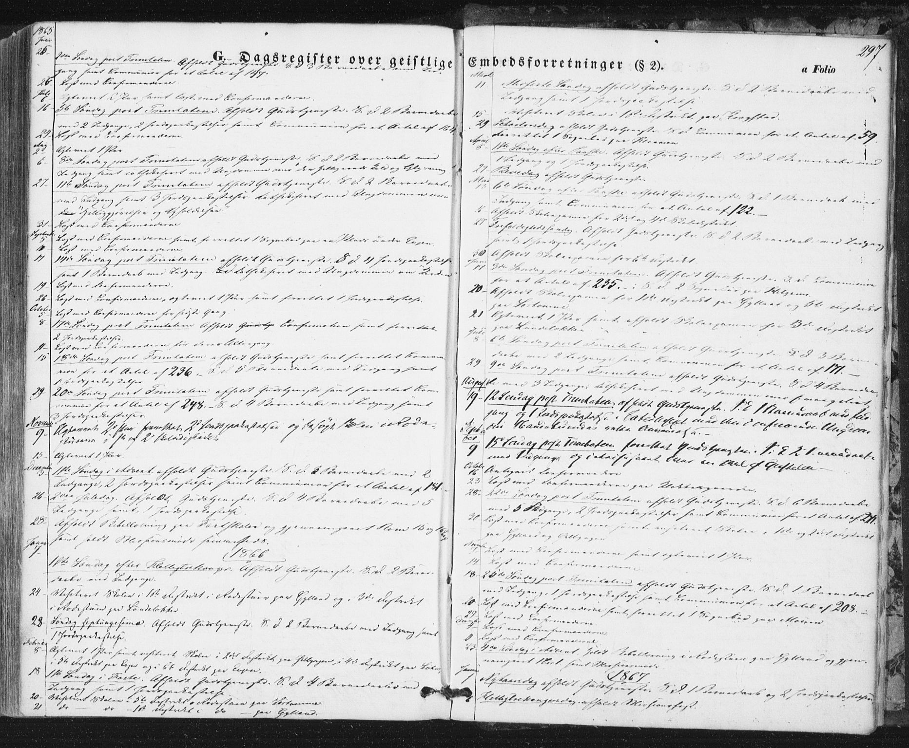 Ministerialprotokoller, klokkerbøker og fødselsregistre - Sør-Trøndelag, SAT/A-1456/692/L1103: Ministerialbok nr. 692A03, 1849-1870, s. 297