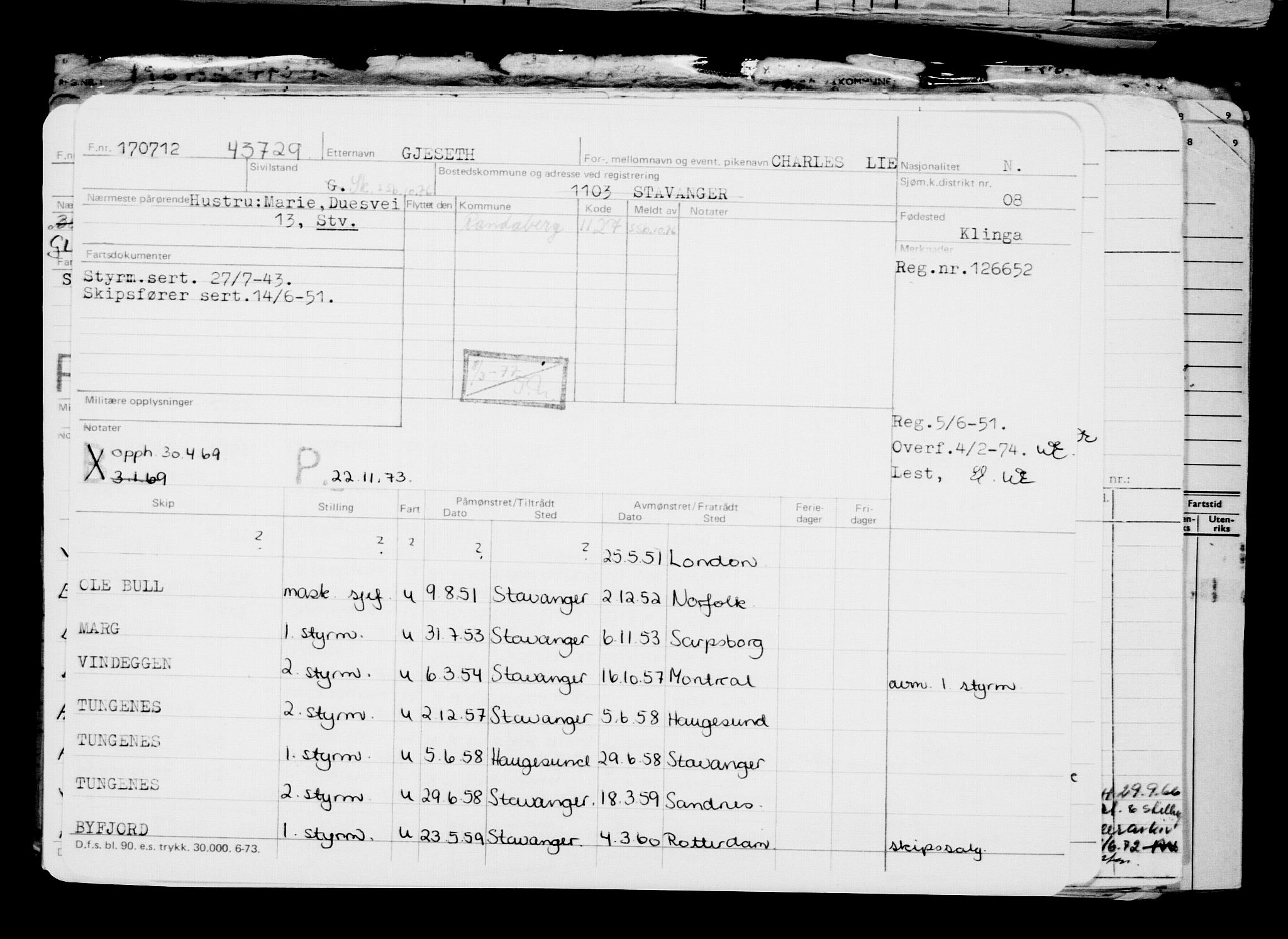 Direktoratet for sjømenn, AV/RA-S-3545/G/Gb/L0106: Hovedkort, 1912, s. 31