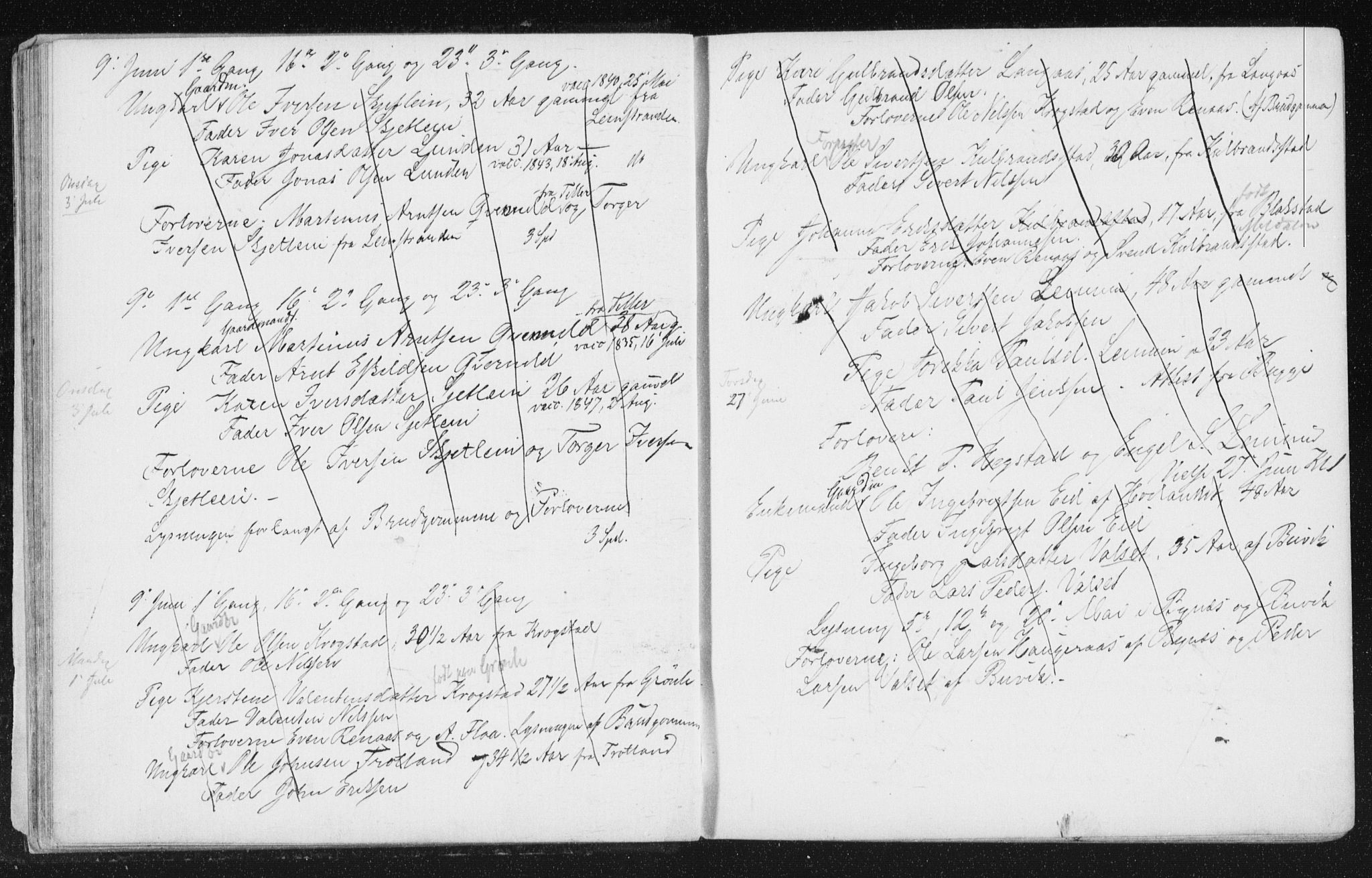 Melhus sokneprestkontor, AV/SAT-A-1141/1/I/I1/I1f/L0010: Lysningsprotokoll nr. 691.I.1F10, 1867-1894