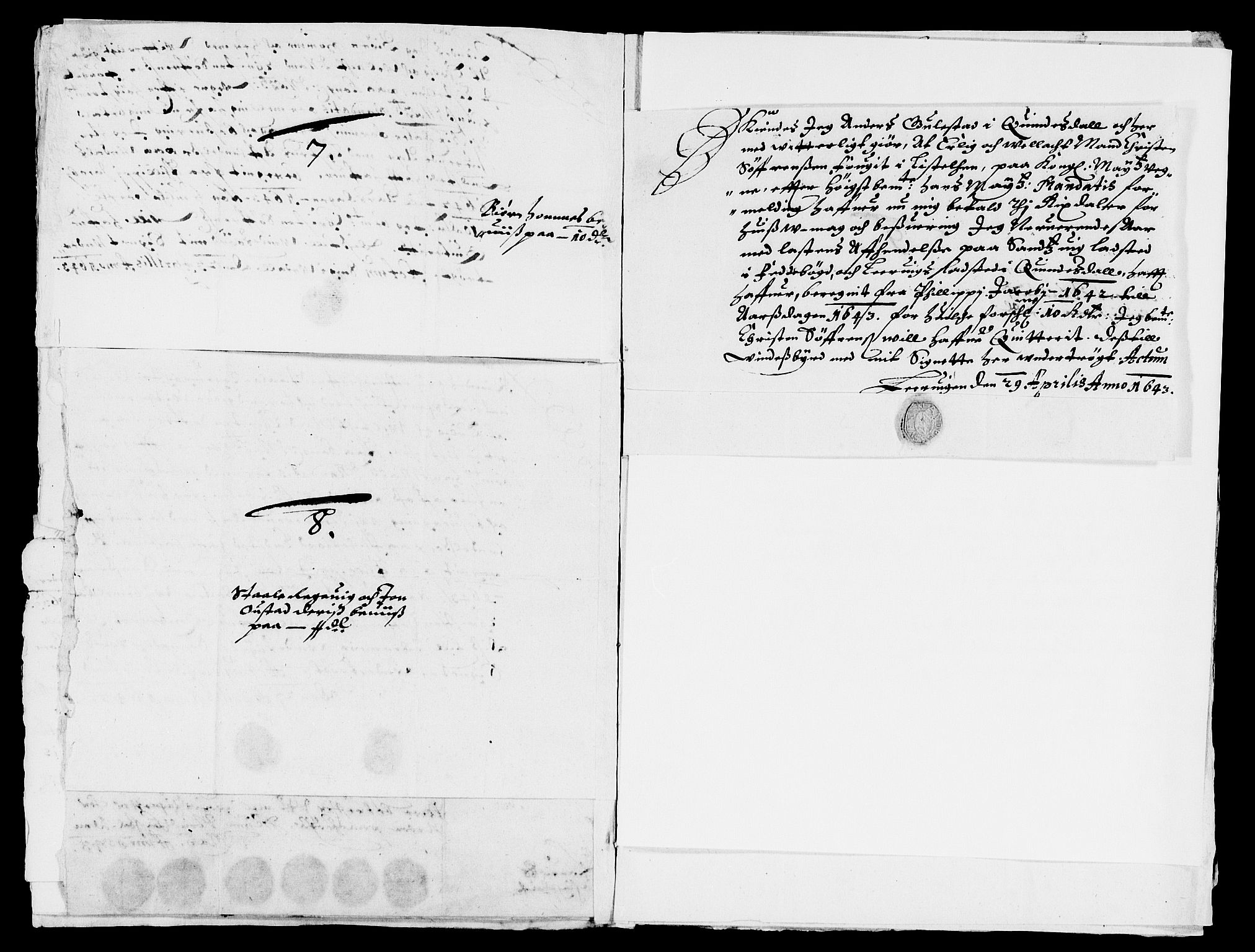 Rentekammeret inntil 1814, Reviderte regnskaper, Lensregnskaper, AV/RA-EA-5023/R/Rb/Rbr/L0014: Lista len, 1641-1644