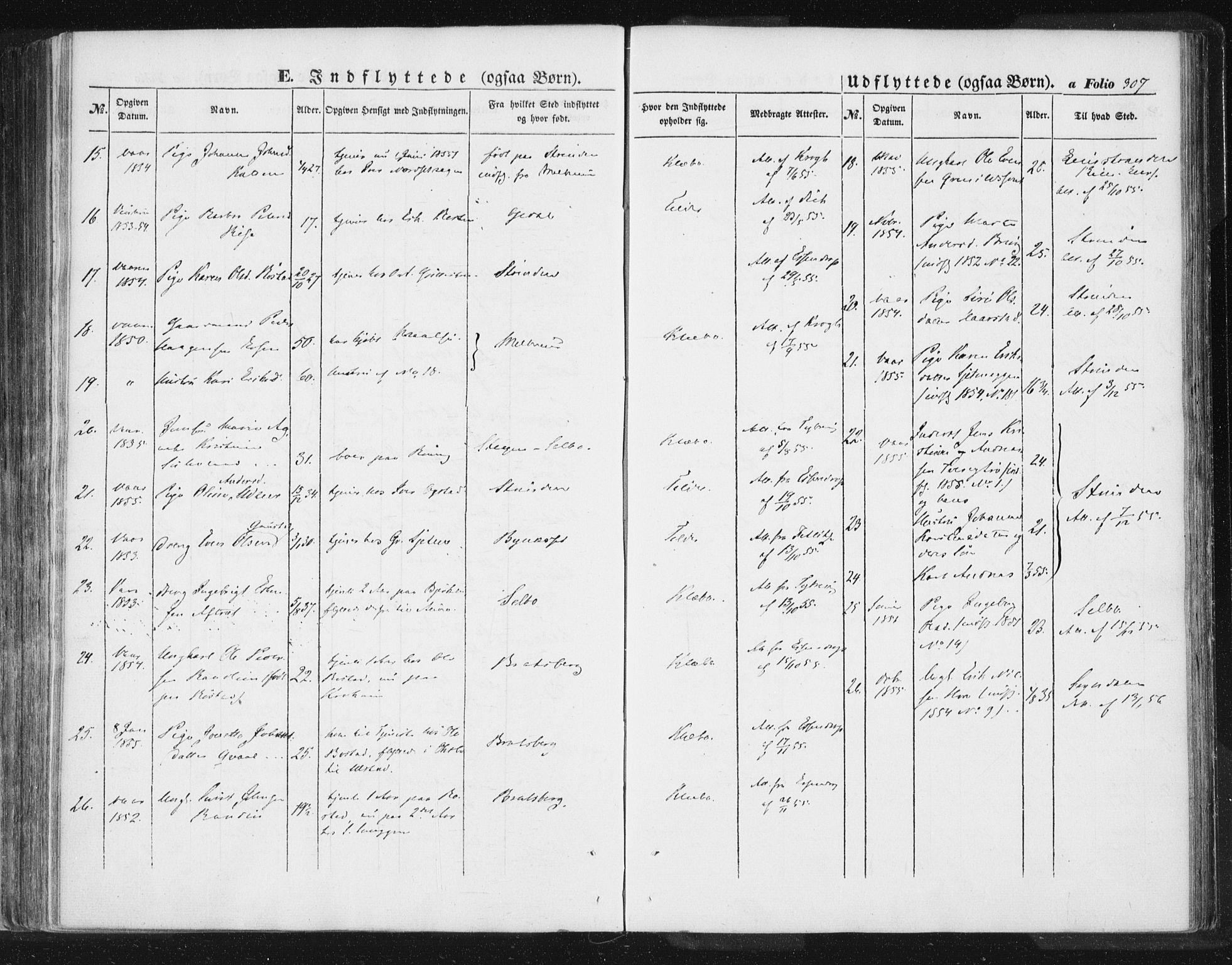 Ministerialprotokoller, klokkerbøker og fødselsregistre - Sør-Trøndelag, SAT/A-1456/618/L0441: Ministerialbok nr. 618A05, 1843-1862, s. 307