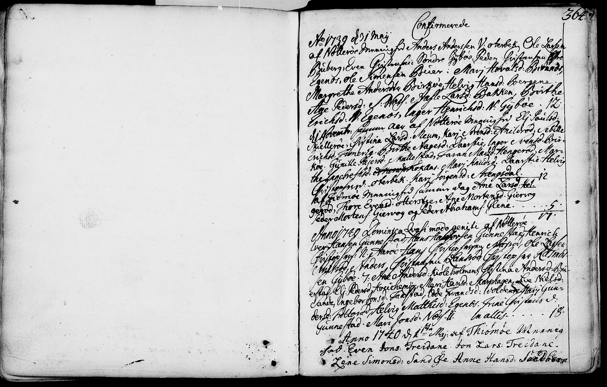 Nøtterøy kirkebøker, SAKO/A-354/F/Fa/L0002: Ministerialbok nr. I 2, 1738-1790, s. 364