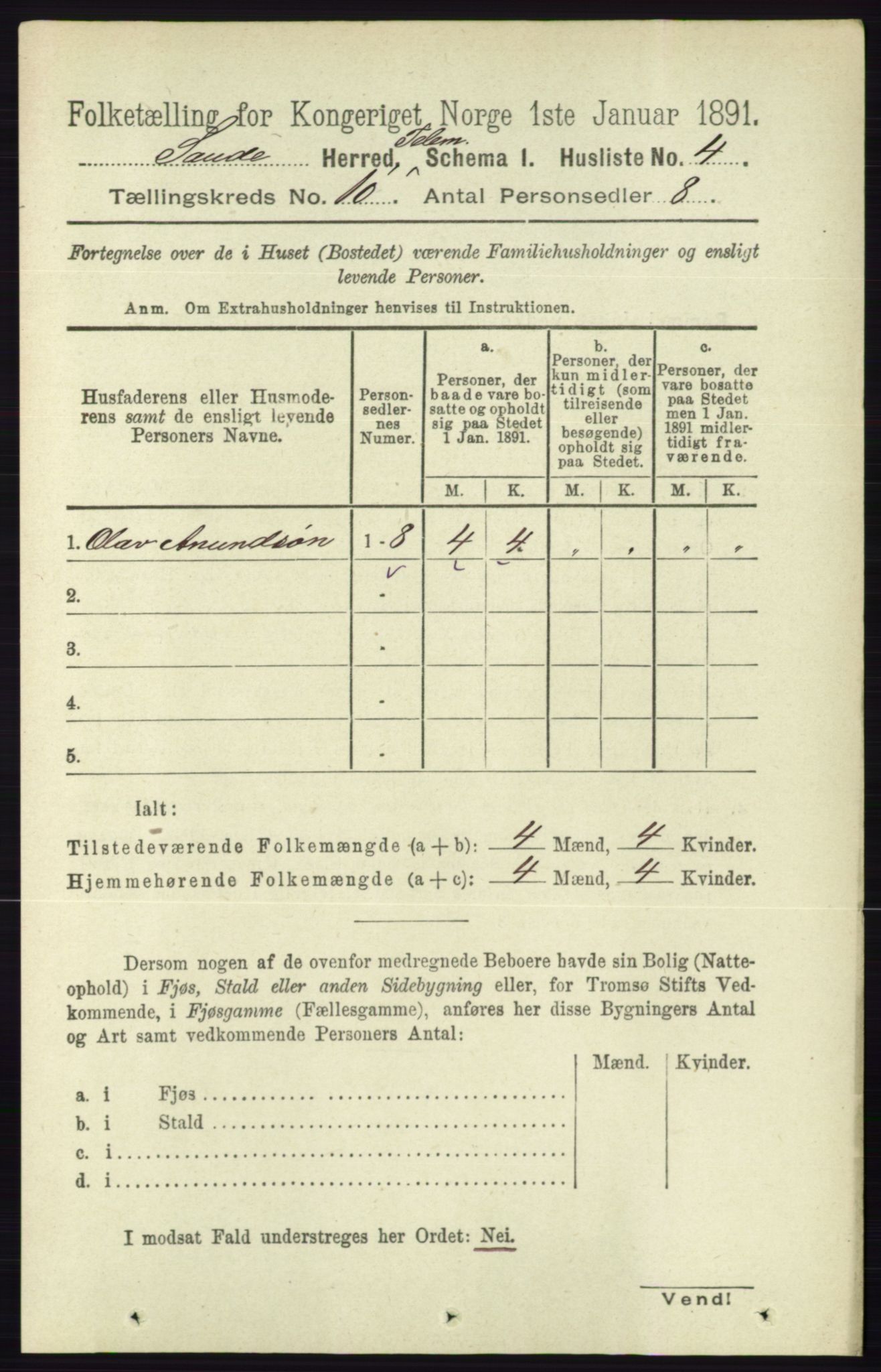 RA, Folketelling 1891 for 0822 Sauherad herred, 1891, s. 2937