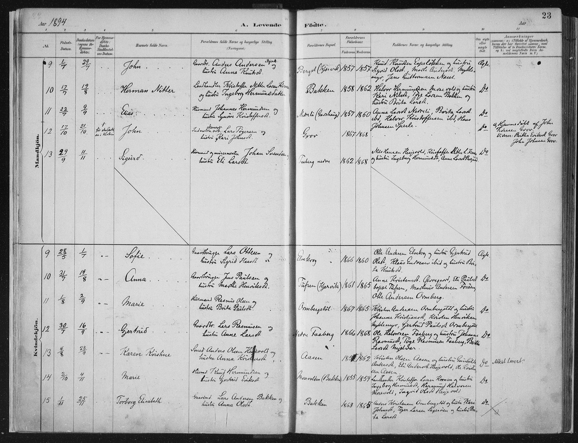 Jostedal sokneprestembete, AV/SAB-A-80601/H/Haa/Haab/L0001: Ministerialbok nr. B 1, 1887-1914, s. 23