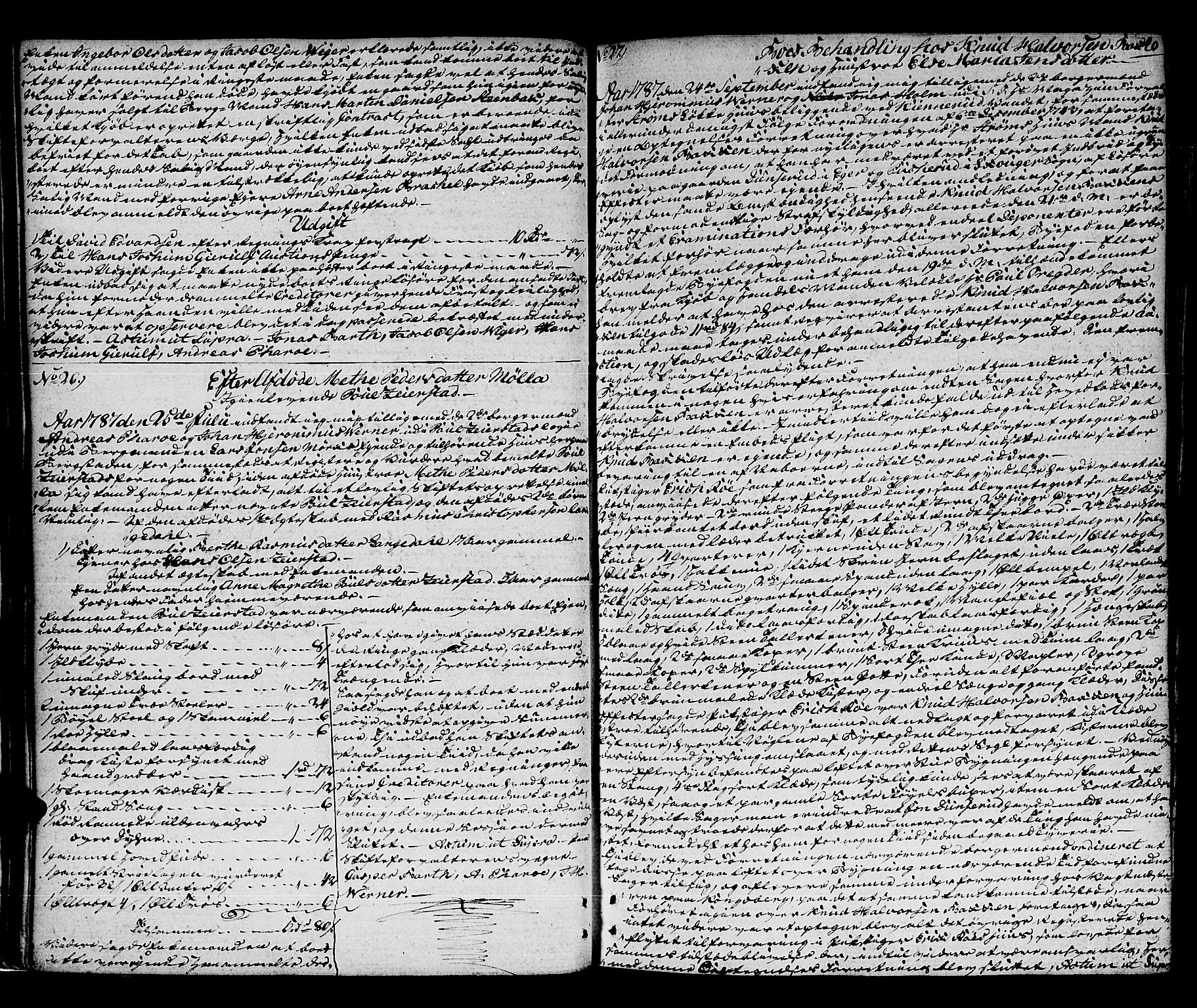 Kongsberg byfogd, SAKO/A-84/H/Hb/L0012: Skifteprotokoll, 1789-1794, s. 39b-40a