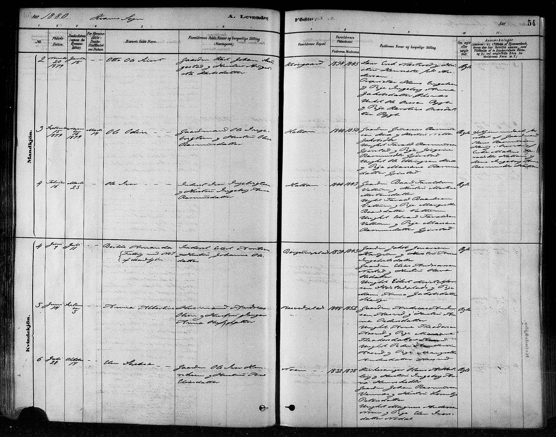 Ministerialprotokoller, klokkerbøker og fødselsregistre - Nord-Trøndelag, SAT/A-1458/746/L0449: Ministerialbok nr. 746A07 /2, 1878-1899, s. 54