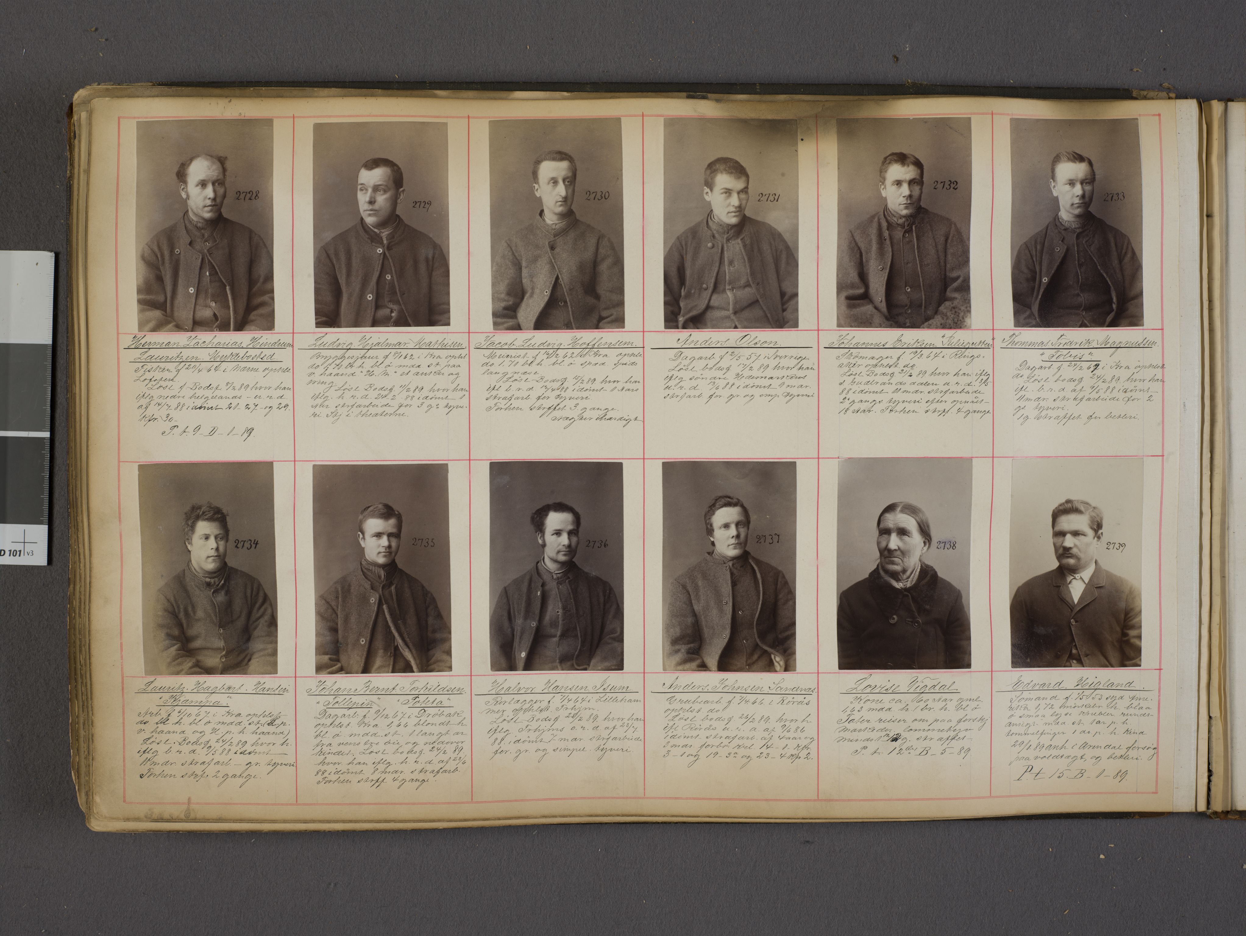 Oslo politikammer, Kriminalavdelingen, AV/SAO-A-11137/U/Ua/L0002: Forbryteralbum, 1887-1891, s. 28