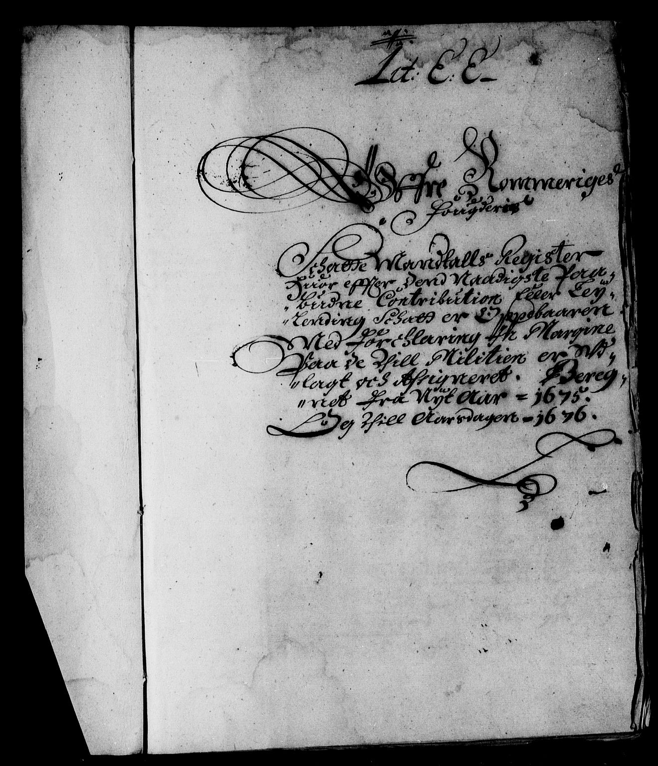 Rentekammeret inntil 1814, Reviderte regnskaper, Stiftamtstueregnskaper, Landkommissariatet på Akershus og Akershus stiftamt, AV/RA-EA-5869/R/Rb/L0106: Akershus stiftamt, 1673-1675