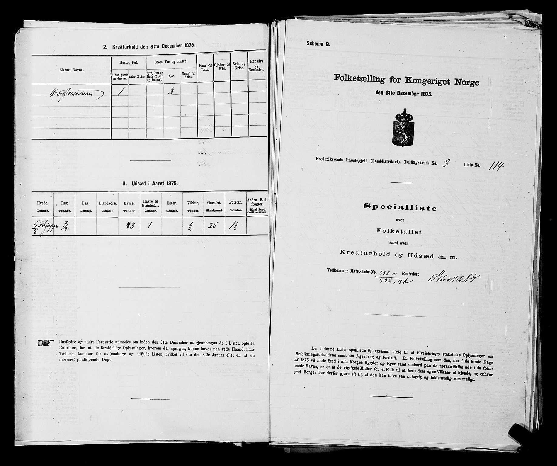 RA, Folketelling 1875 for 0132L Fredrikstad prestegjeld, Glemmen sokn, 1875, s. 402