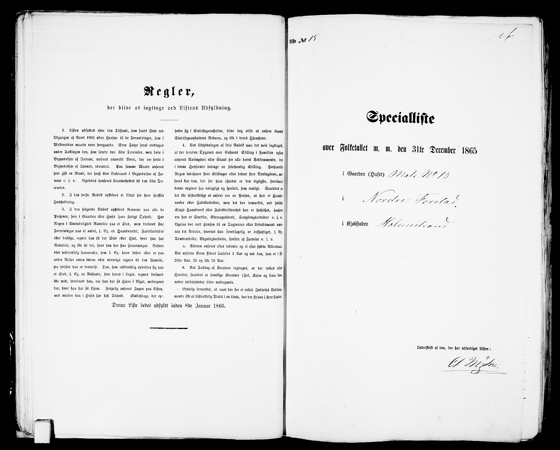 RA, Folketelling 1865 for 0702B Botne prestegjeld, Holmestrand kjøpstad, 1865, s. 36