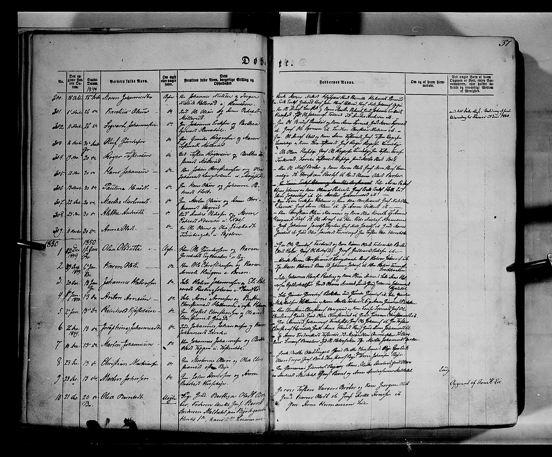 Grue prestekontor, AV/SAH-PREST-036/H/Ha/Haa/L0008: Ministerialbok nr. 8, 1847-1858, s. 37