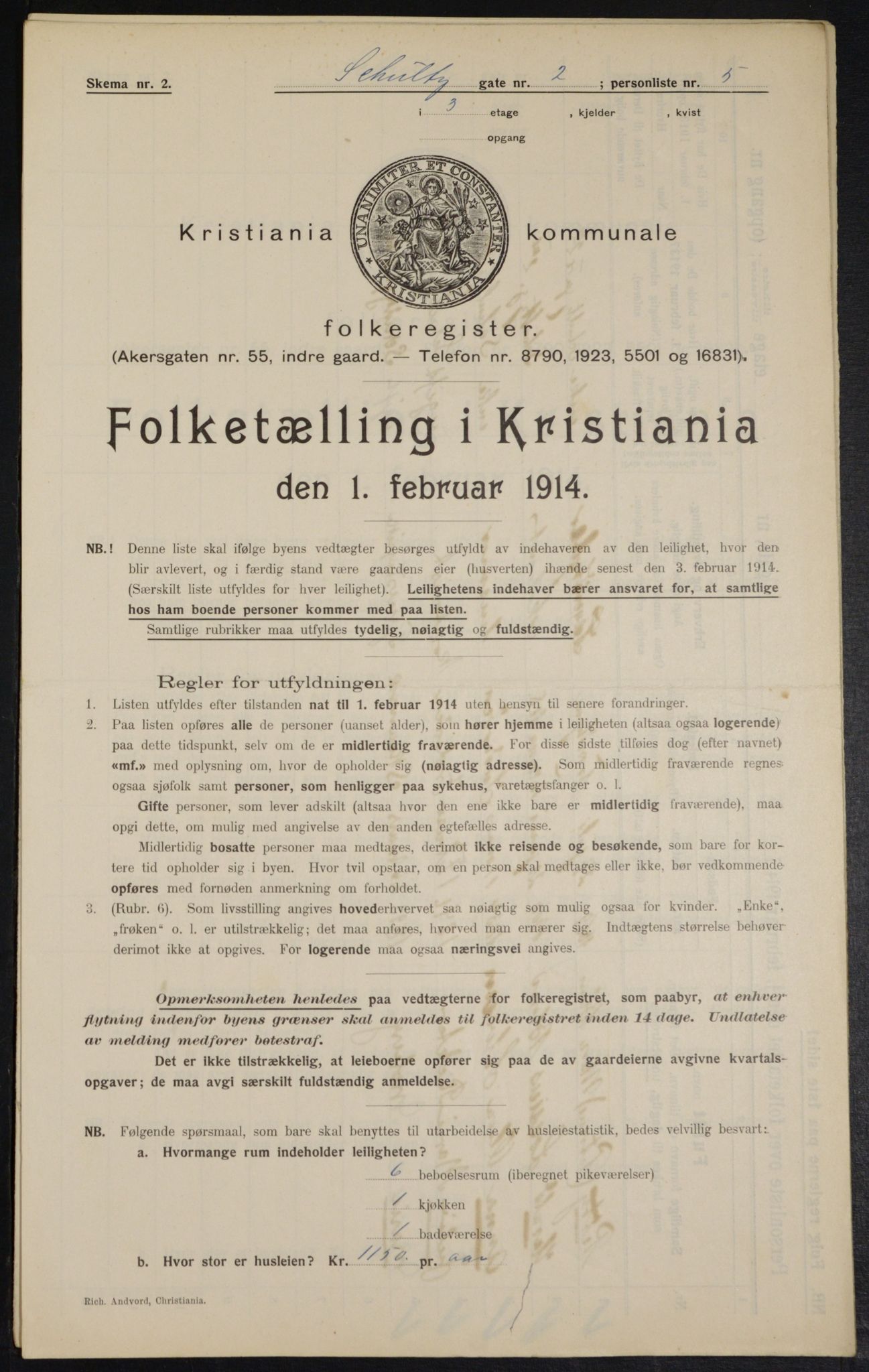 OBA, Kommunal folketelling 1.2.1914 for Kristiania, 1914, s. 90320