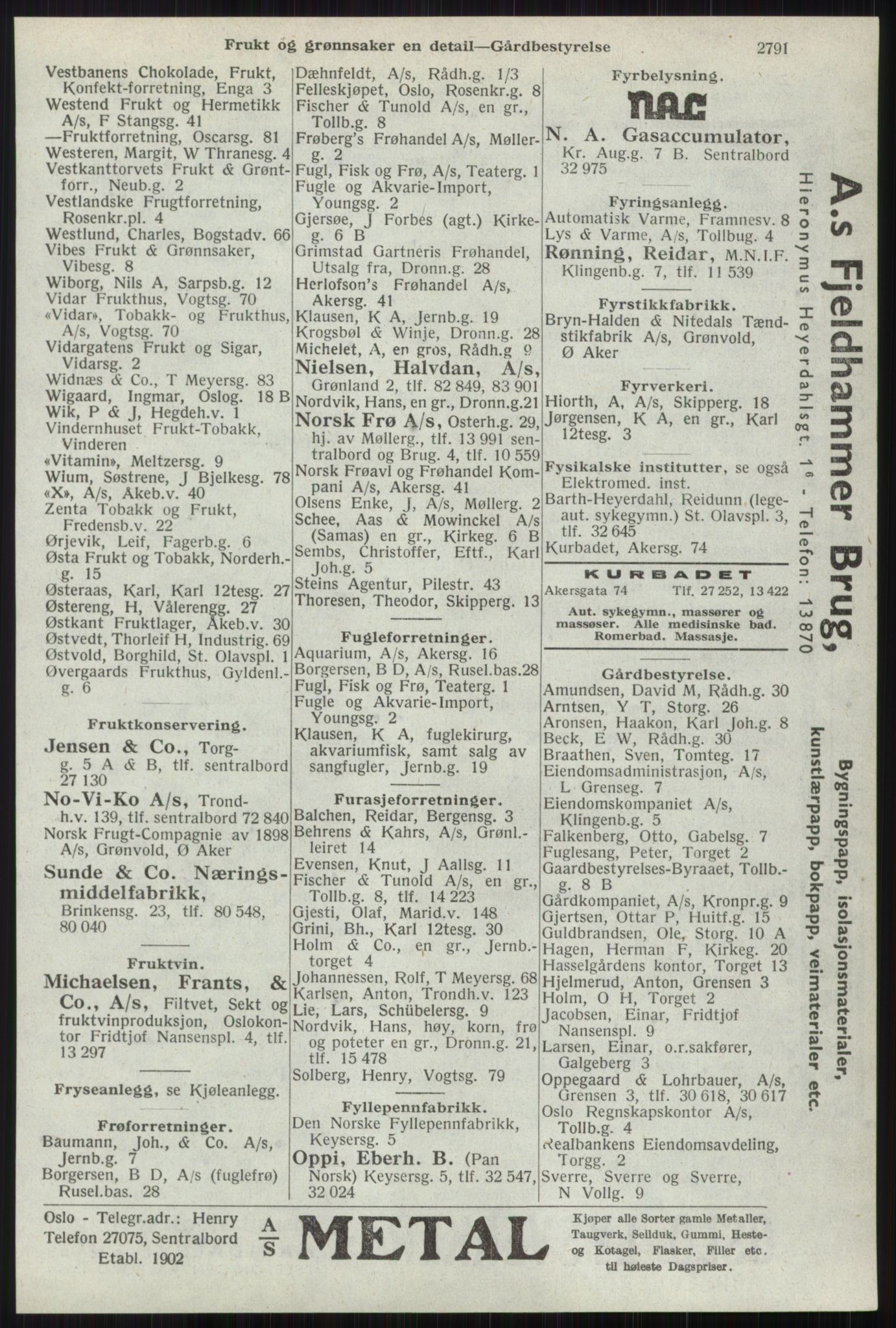 Kristiania/Oslo adressebok, PUBL/-, 1941, s. 2791