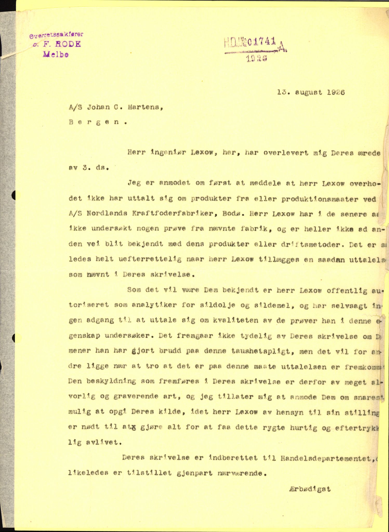 Fiskeridepartementet, Avlevering 1971, AV/RA-S-3997/D/Dd/L0034: IV-B-1 Spørsmål om sammenslutning av makrellfiskere. "Makrellsaken", 1920-1931, s. 35