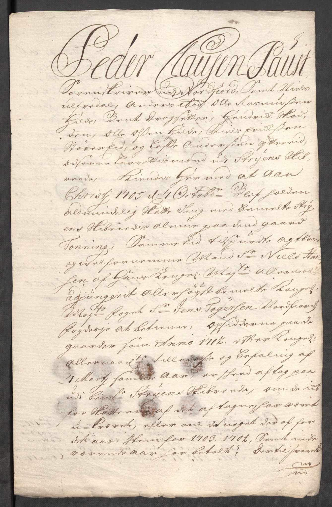 Rentekammeret inntil 1814, Reviderte regnskaper, Fogderegnskap, RA/EA-4092/R53/L3429: Fogderegnskap Sunn- og Nordfjord, 1705, s. 273