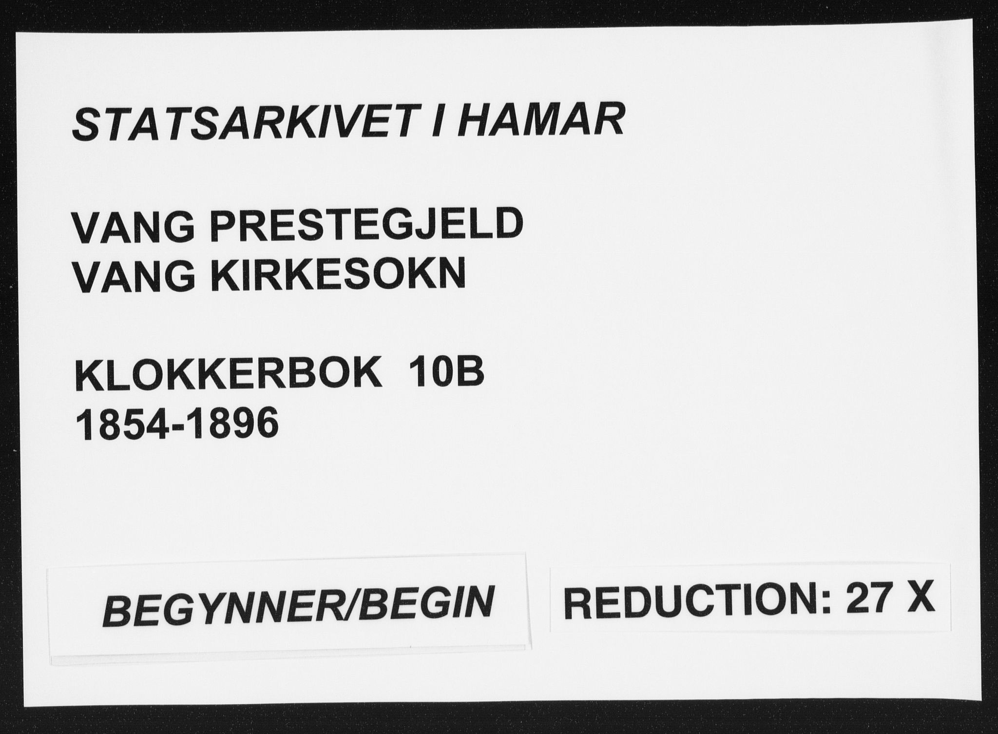 Vang prestekontor, Hedmark, SAH/PREST-008/H/Ha/Hab/L0010B: Klokkerbok nr. 10b, 1854-1896