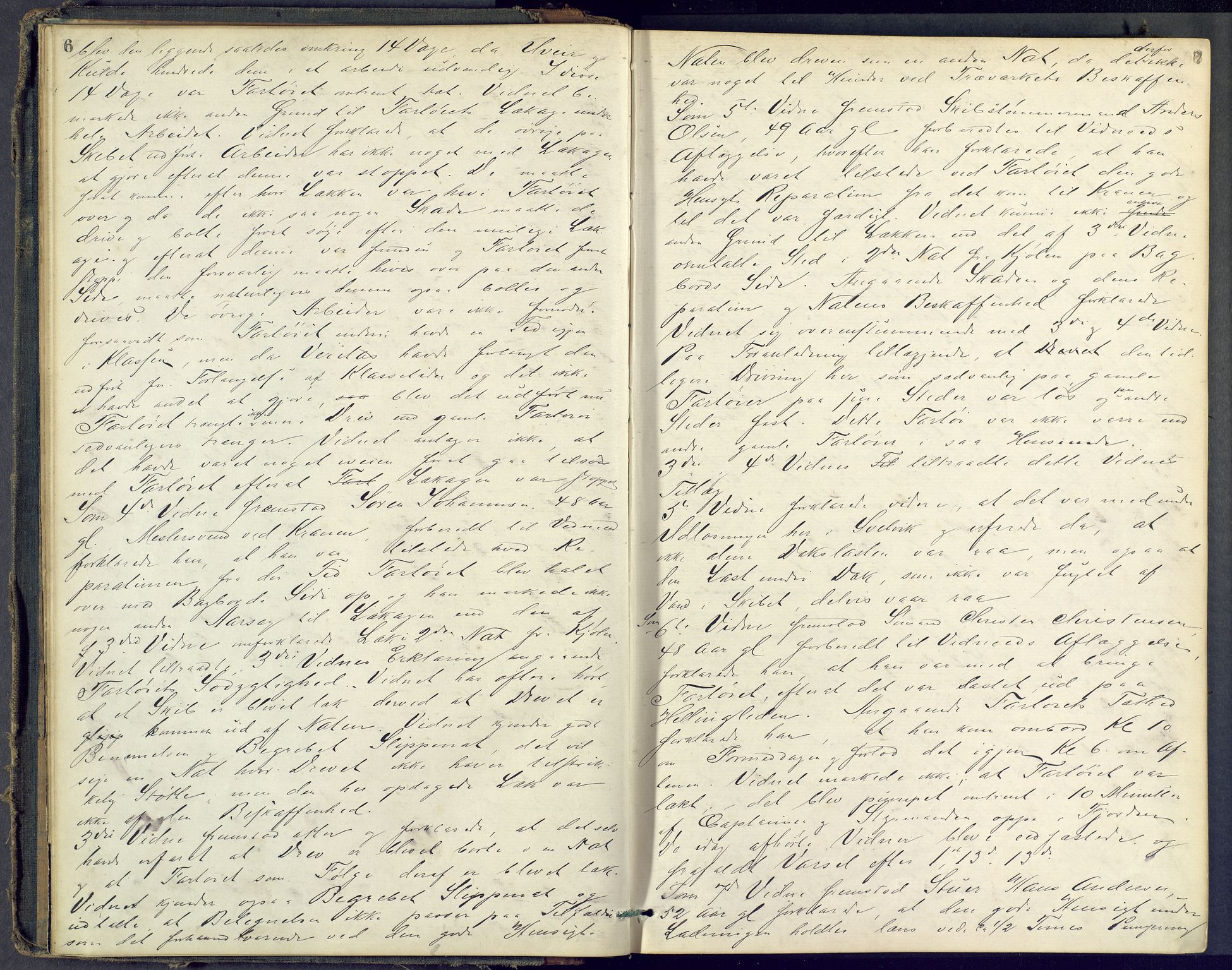Nordre Jarlsberg sorenskriveri, AV/SAKO-A-80/F/Fb/Fba/L0025: Ekstrarettsprotokoll, 1885-1891, s. 6-7
