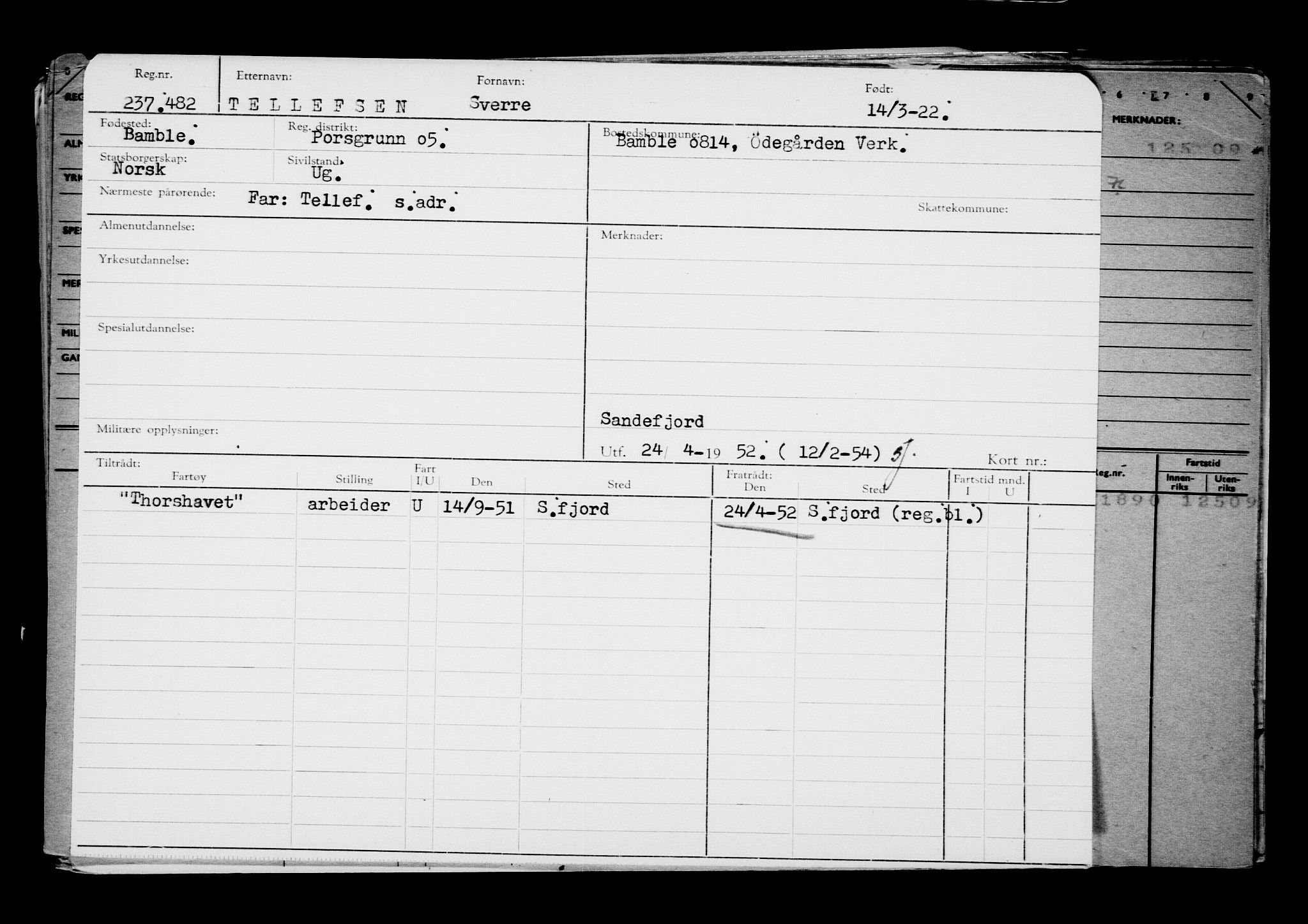 Direktoratet for sjømenn, AV/RA-S-3545/G/Gb/L0204: Hovedkort, 1922, s. 111