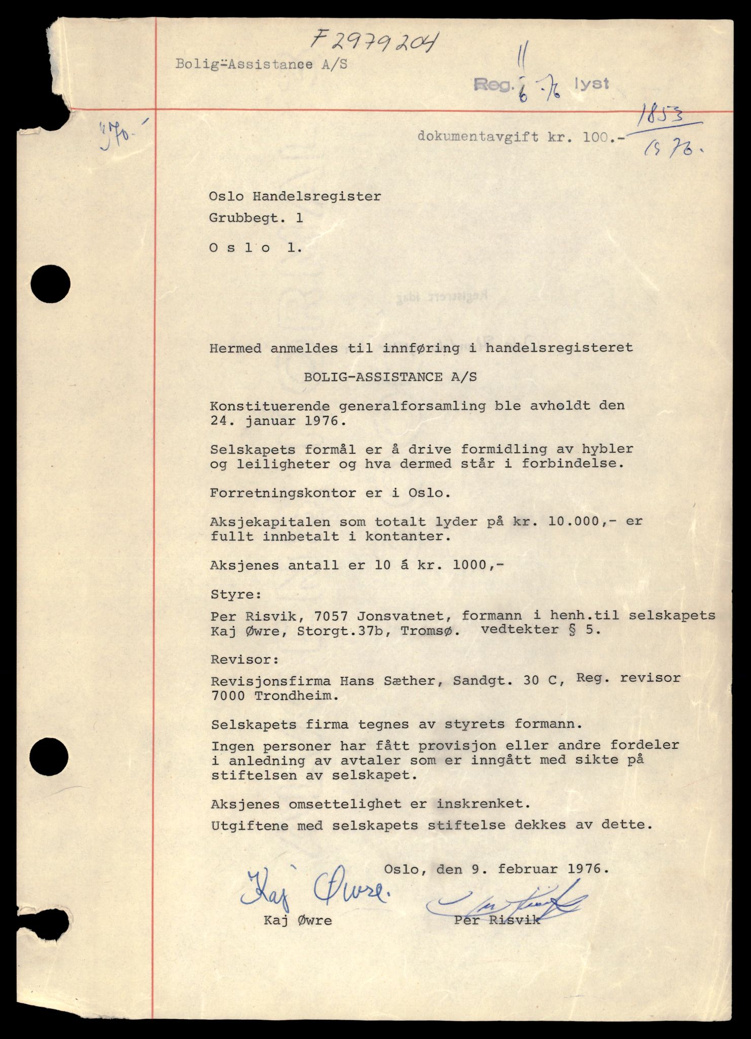Oslo byfogd, Handelsregisteret, SAT/A-10867/G/Gb/Gba/L0057: Aksjeselskap, Bol-Brah, 1944-1990