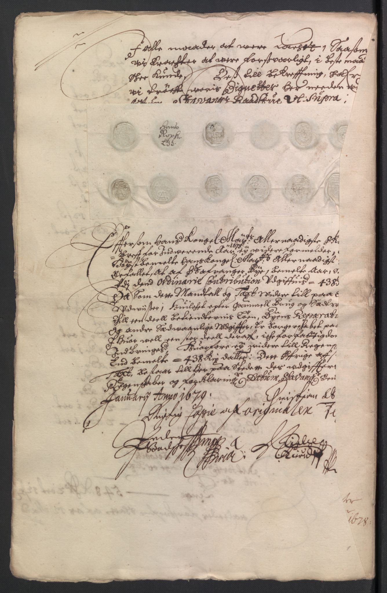 Rentekammeret inntil 1814, Reviderte regnskaper, Byregnskaper, RA/EA-4066/R/Ro/L0300: [O3] Kontribusjonsregnskap, 1661-1678, s. 376